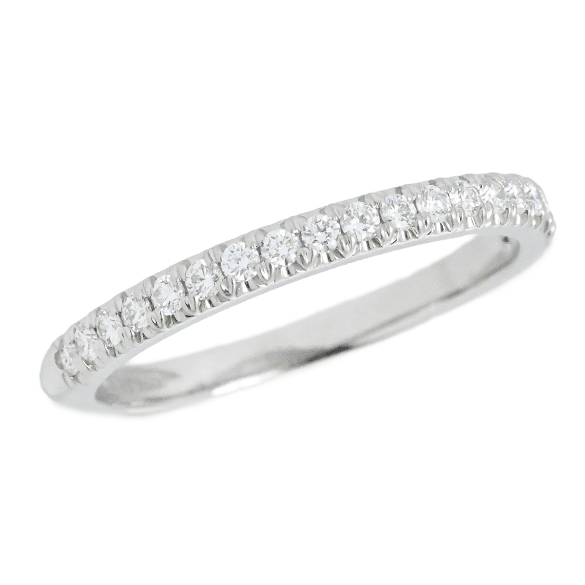 ティファニー TIFFANY & Co. PT950 プラチナ ダイヤモンド ソレスト ハーフダイヤエタニティリング 9号 レディース  3983