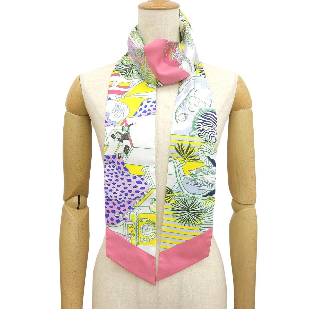 エルメス HERMES アニマポリス ANIMAPOLIS マキシツイリー シルク マルチカラー レディース  4006