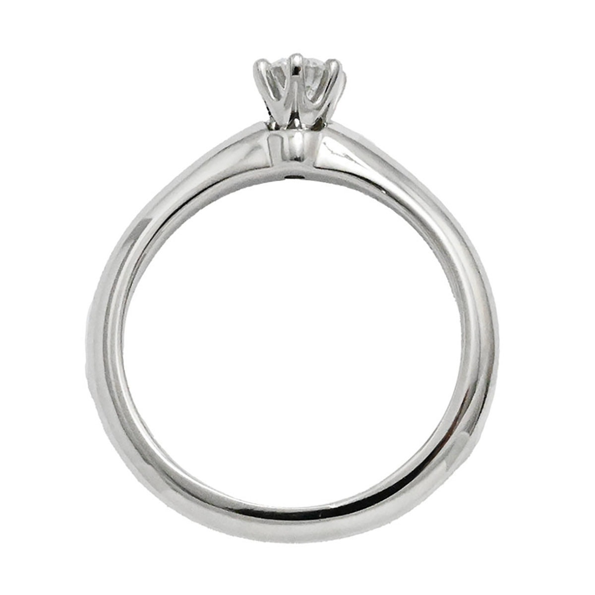 ティファニー TIFFANY & Co. Pt 950 プラチナ ソリテール ダイヤ0.18ct リング 9号 レディース  3634