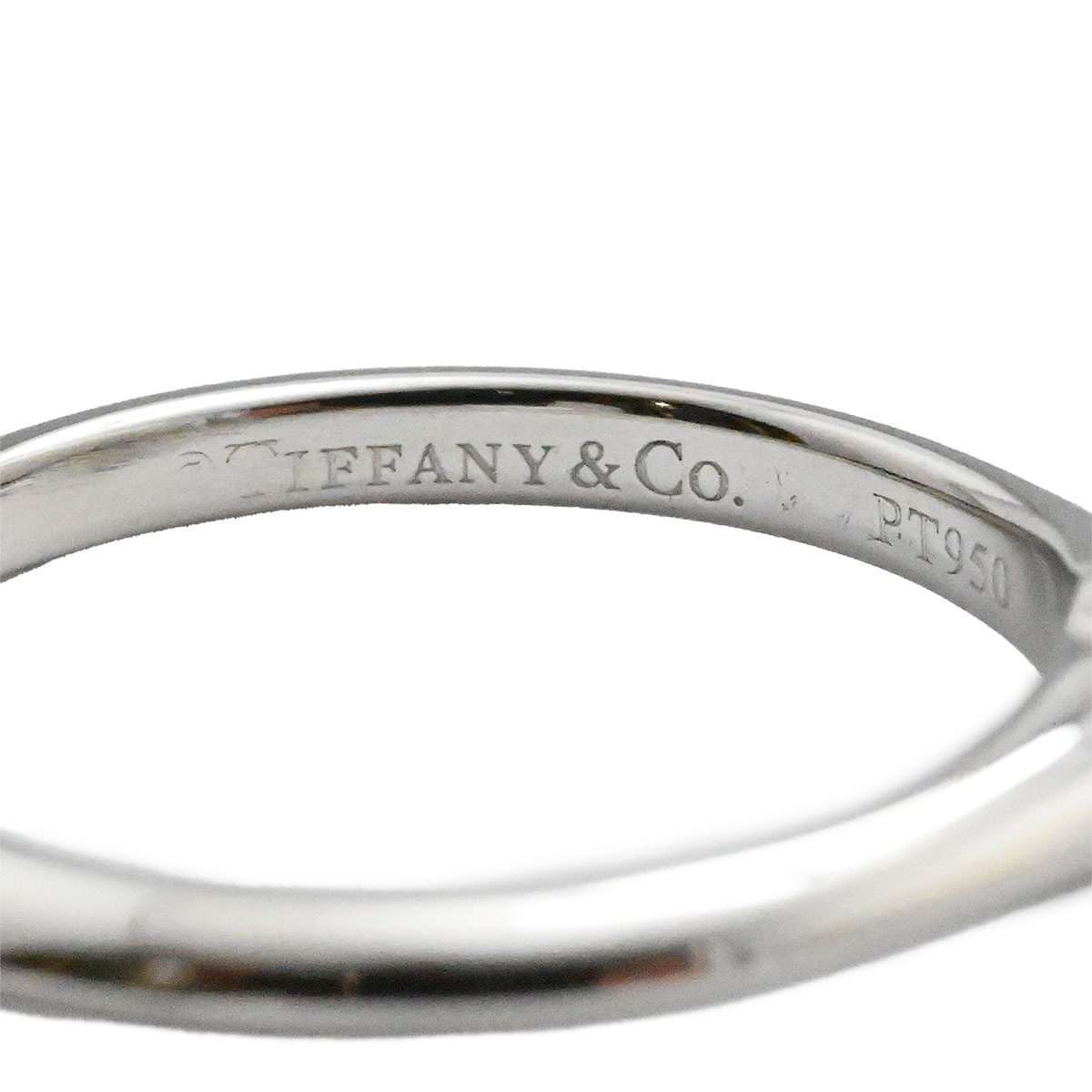 ティファニー TIFFANY & Co. Pt 950 プラチナ ソリテール ダイヤ0.18ct リング 9号 レディース  3634