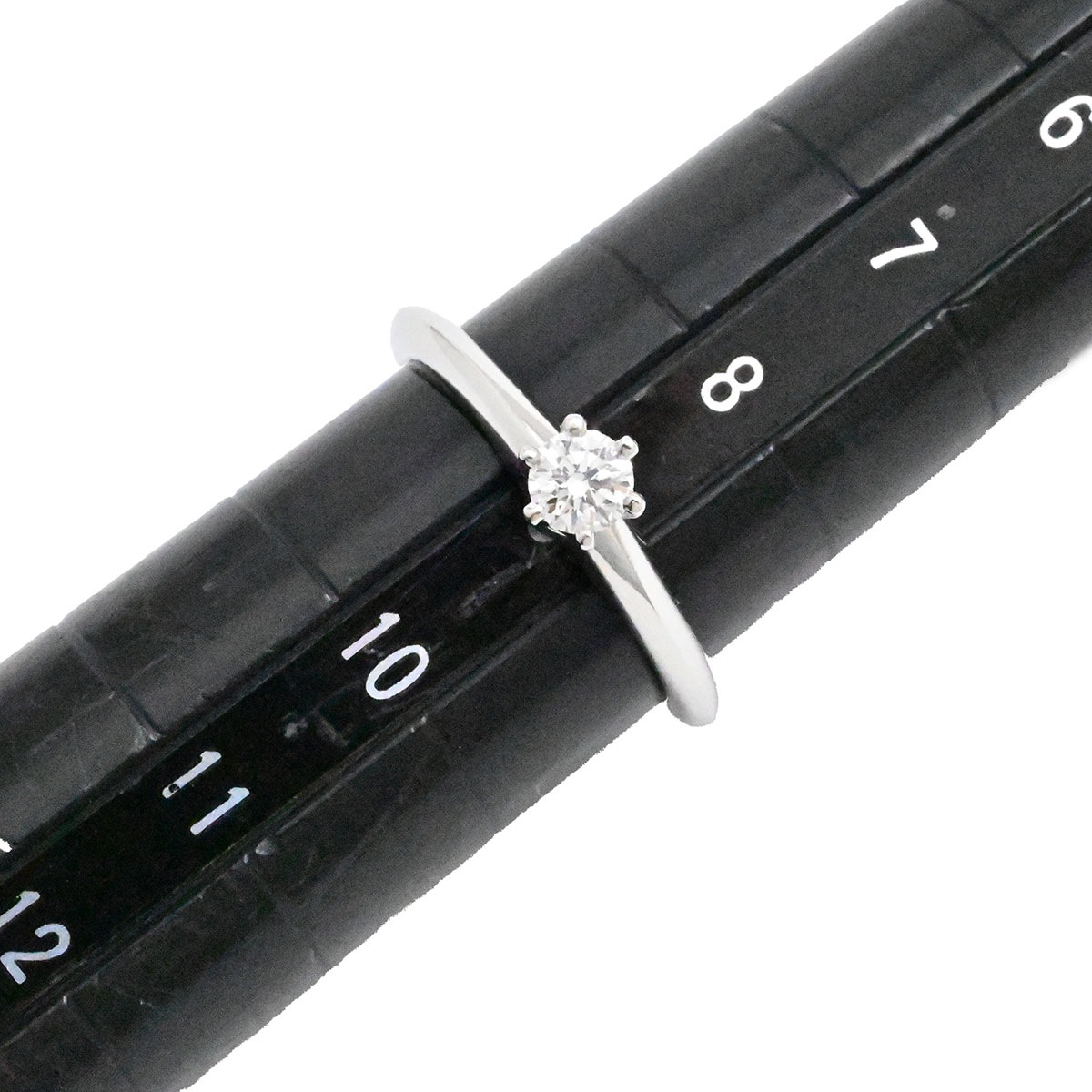 ティファニー TIFFANY & Co. Pt 950 プラチナ ソリテール ダイヤ0.18ct リング 9号 レディース  3634