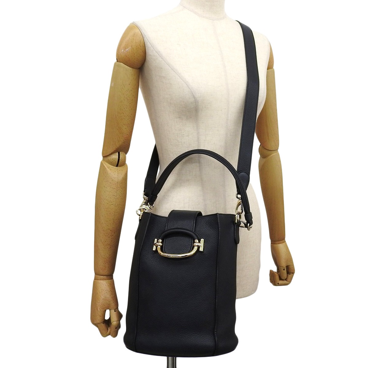 トッズ TOD'S ダブルTリング バケツ ポーチ付 2WAYバッグ ハンドバッグ