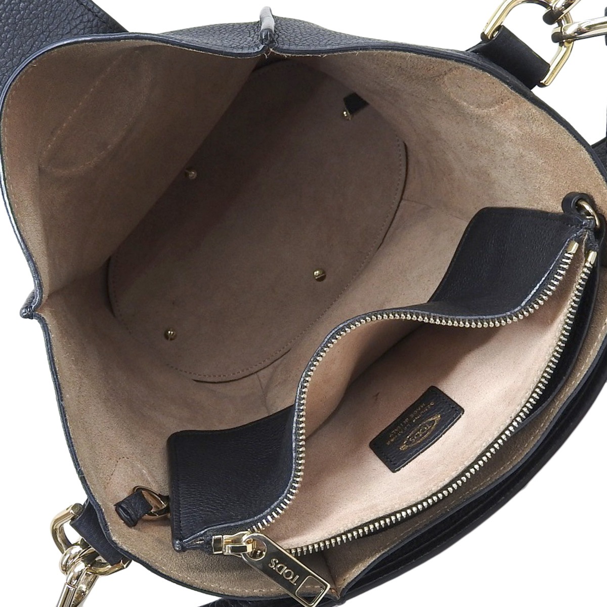 トッズ TOD'S ダブルTリング バケツ ポーチ付 2WAYバッグ ハンドバッグ