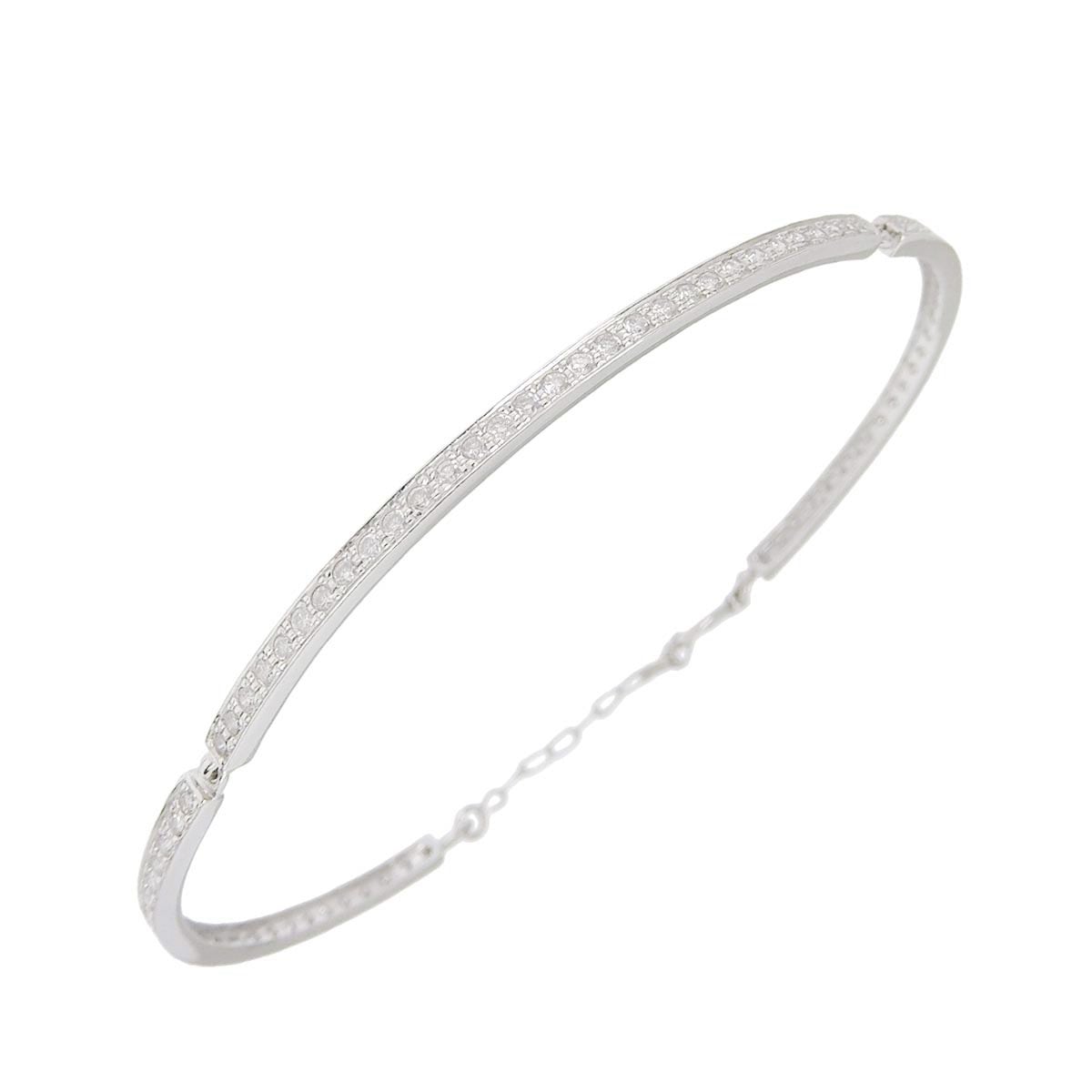 K18WG ホワイトゴールド ダイヤモンド 1.00ct ブレスレット レディース 4786