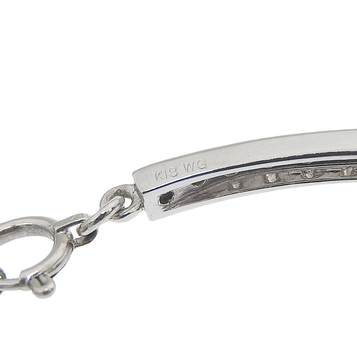K18WG ホワイトゴールド ダイヤモンド 1.00ct ブレスレット レディース 4786