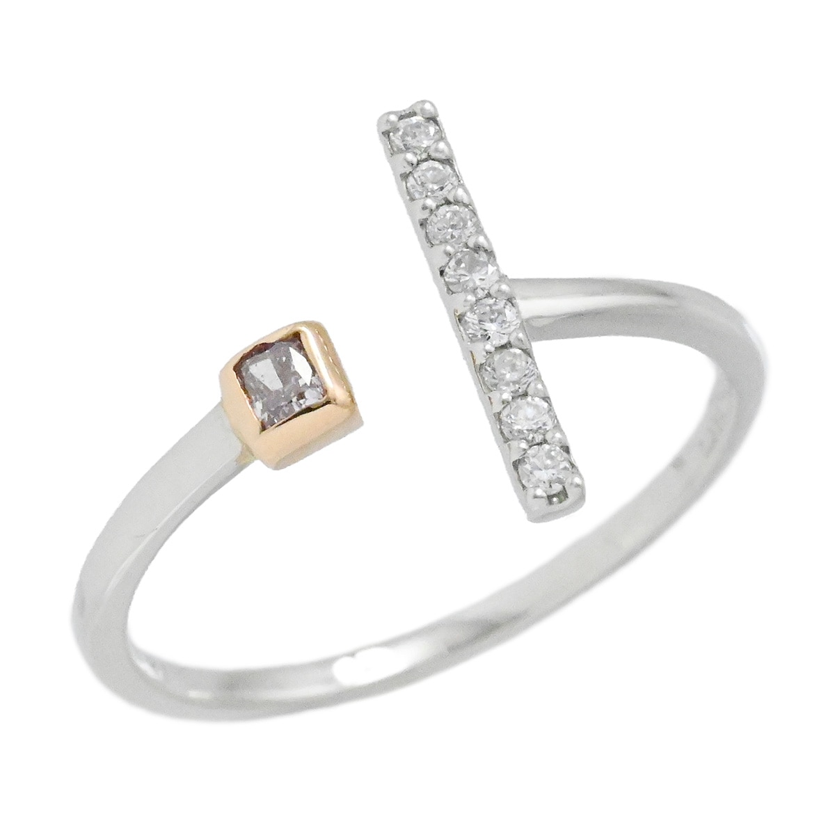 K18YG イエローゴールド ピンクダイアモンド 0.08ct 0.064ct