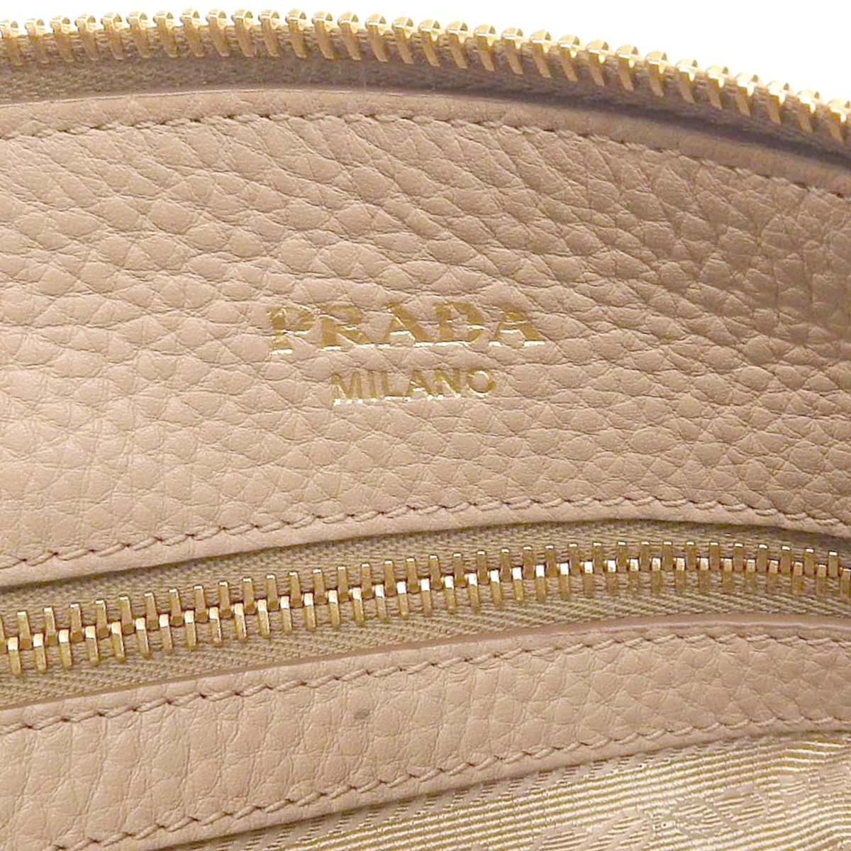 プラダ PRADA 2way ハンドバッグ ショルダーバッグ VIT.DAINO レザー CAMMEO ベージュ系 ゴールド金具 レディース 1BA111 4272