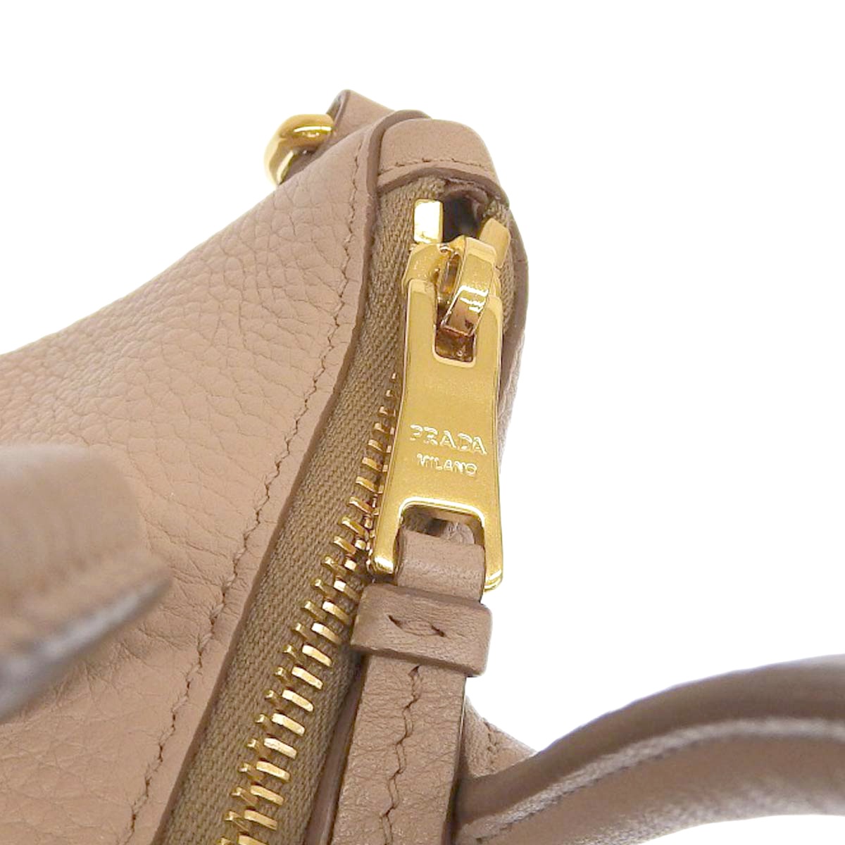 プラダ PRADA 2way ハンドバッグ ショルダーバッグ VIT.DAINO レザー CAMMEO ベージュ系 ゴールド金具 レディース 1BA111 4272