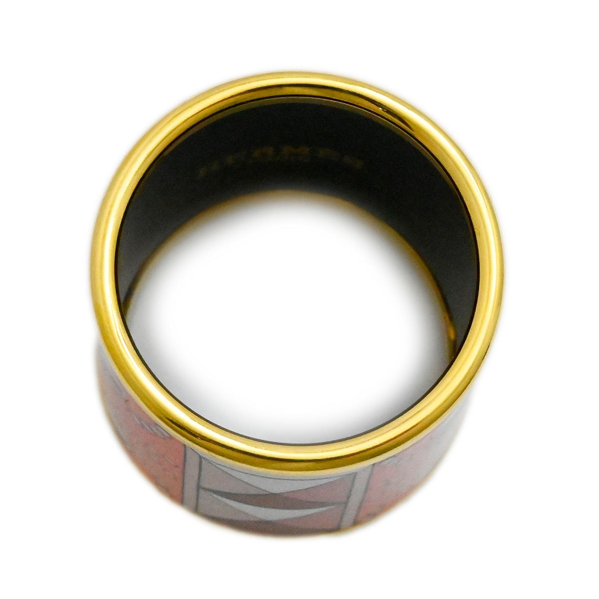 エルメス HERMES スカーフリング コリエドシアン COLLIRRS DE CHIENS ピンク メタル エナメル  3748