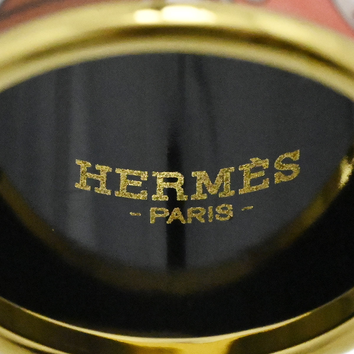 エルメス HERMES スカーフリング コリエドシアン COLLIRRS DE CHIENS ピンク メタル エナメル  3748