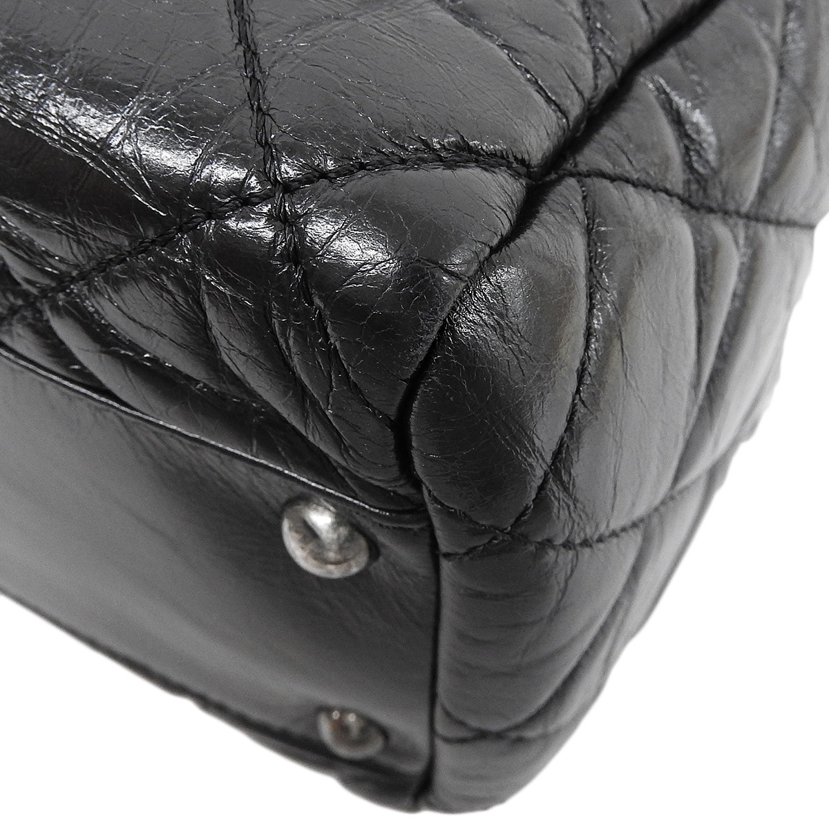 シャネル CHANEL チェーントート マトラッセ ココマーク レザー ブラック レディース 20番台 4659