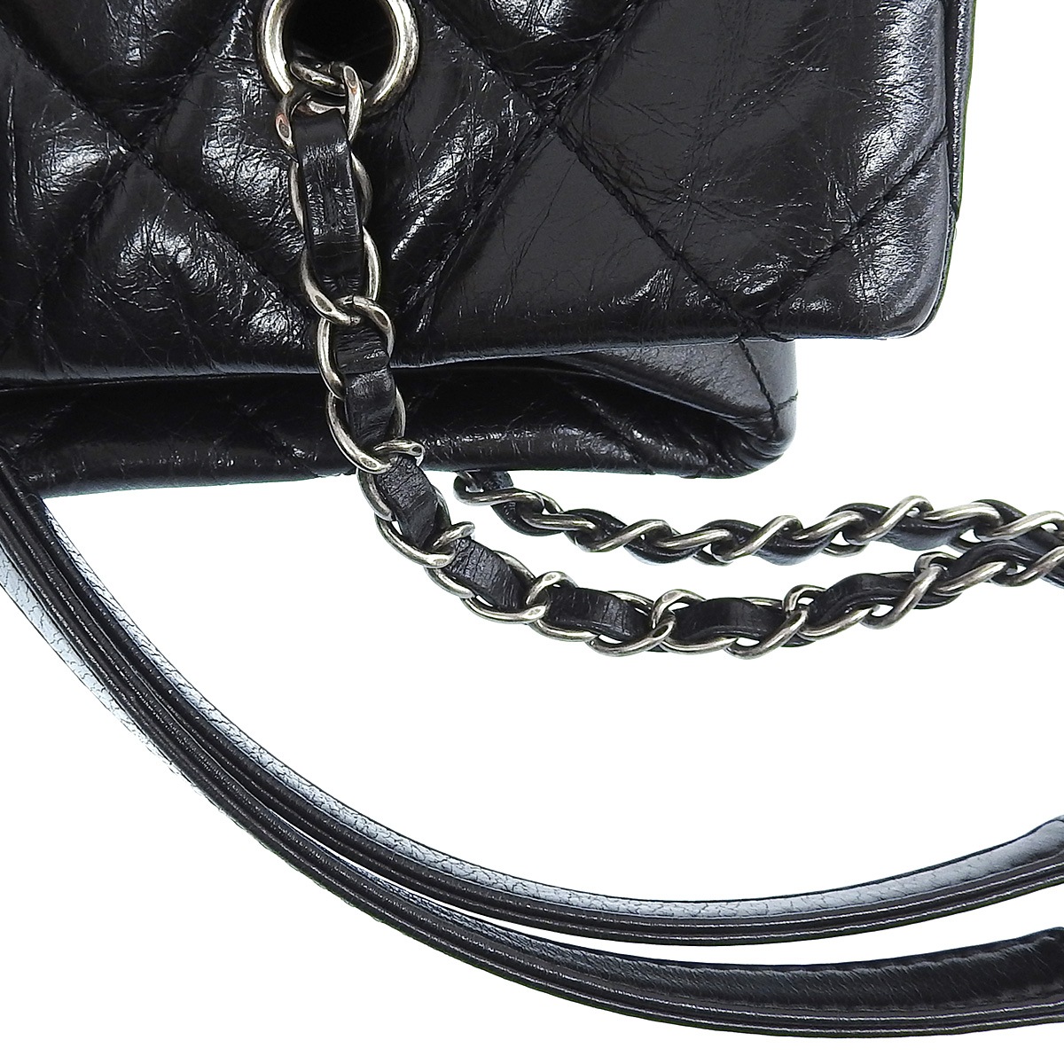 シャネル CHANEL チェーントート マトラッセ ココマーク レザー ブラック レディース 20番台 4659