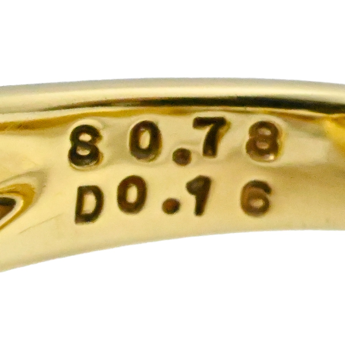 ジュネ Jeunet  K18YG イエローゴールド ピンクサファイア0.78ct ダイヤ0.16ct リング 12号 レディース  3985