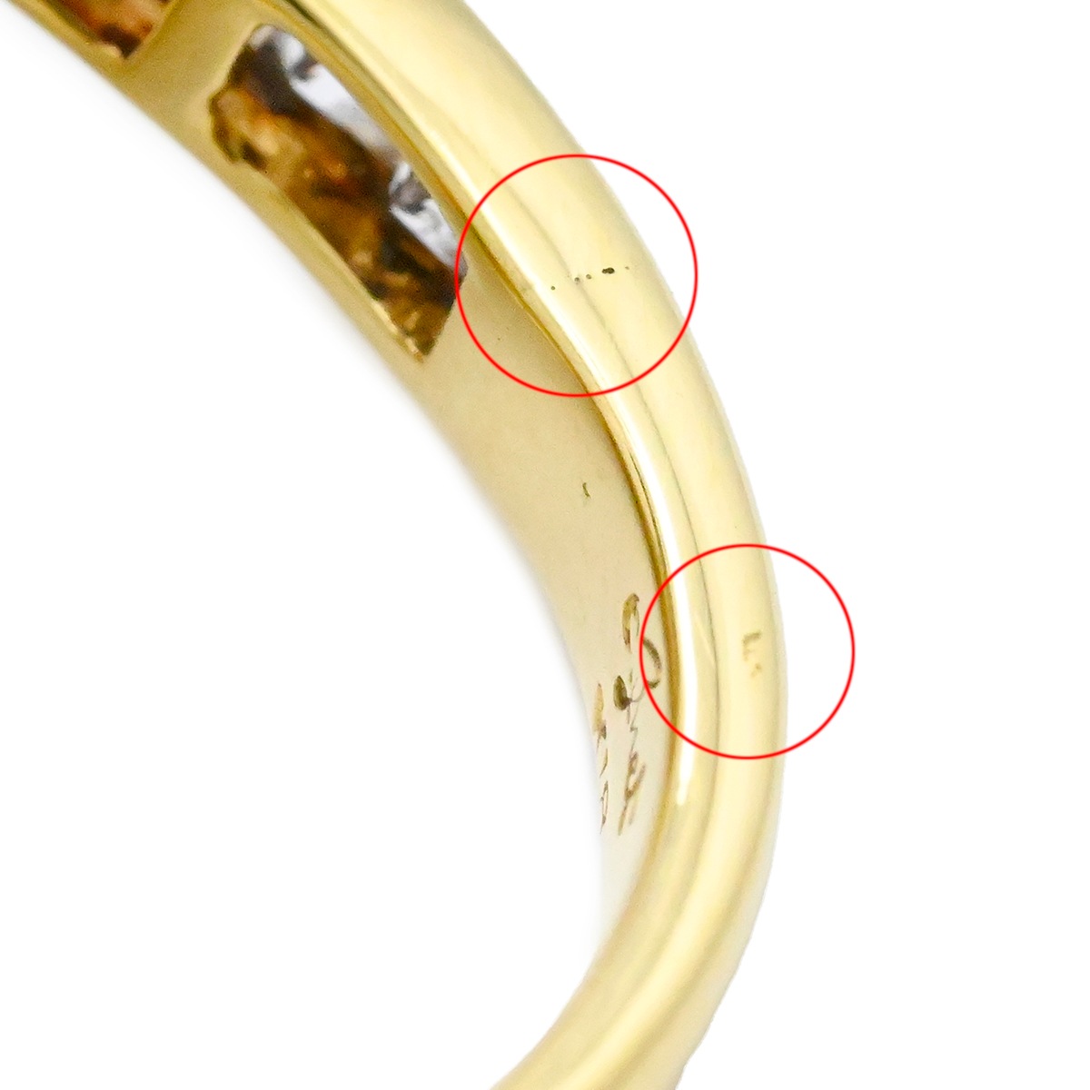 ジュネ Jeunet  K18YG イエローゴールド ピンクサファイア0.78ct ダイヤ0.16ct リング 12号 レディース  3985