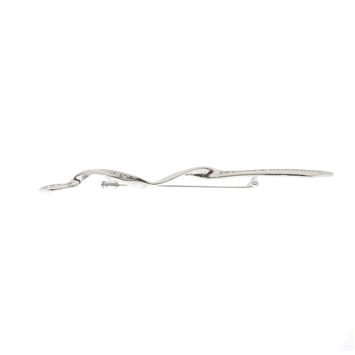 K18ＷG K14WG ホワイトゴールド ダイヤモンド 0.51ct ブローチ レディース 8253