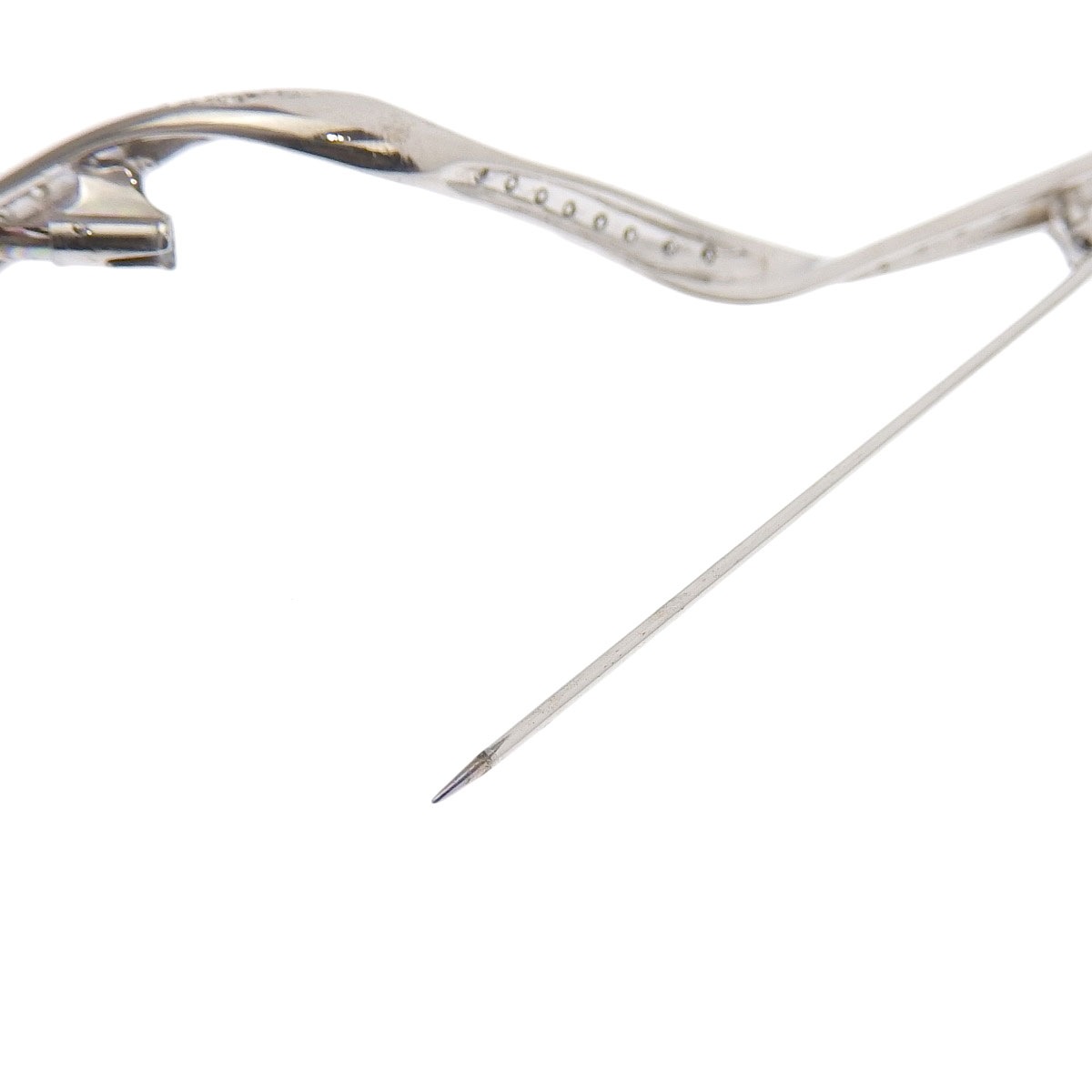 K18ＷG K14WG ホワイトゴールド ダイヤモンド 0.51ct ブローチ レディース 8253