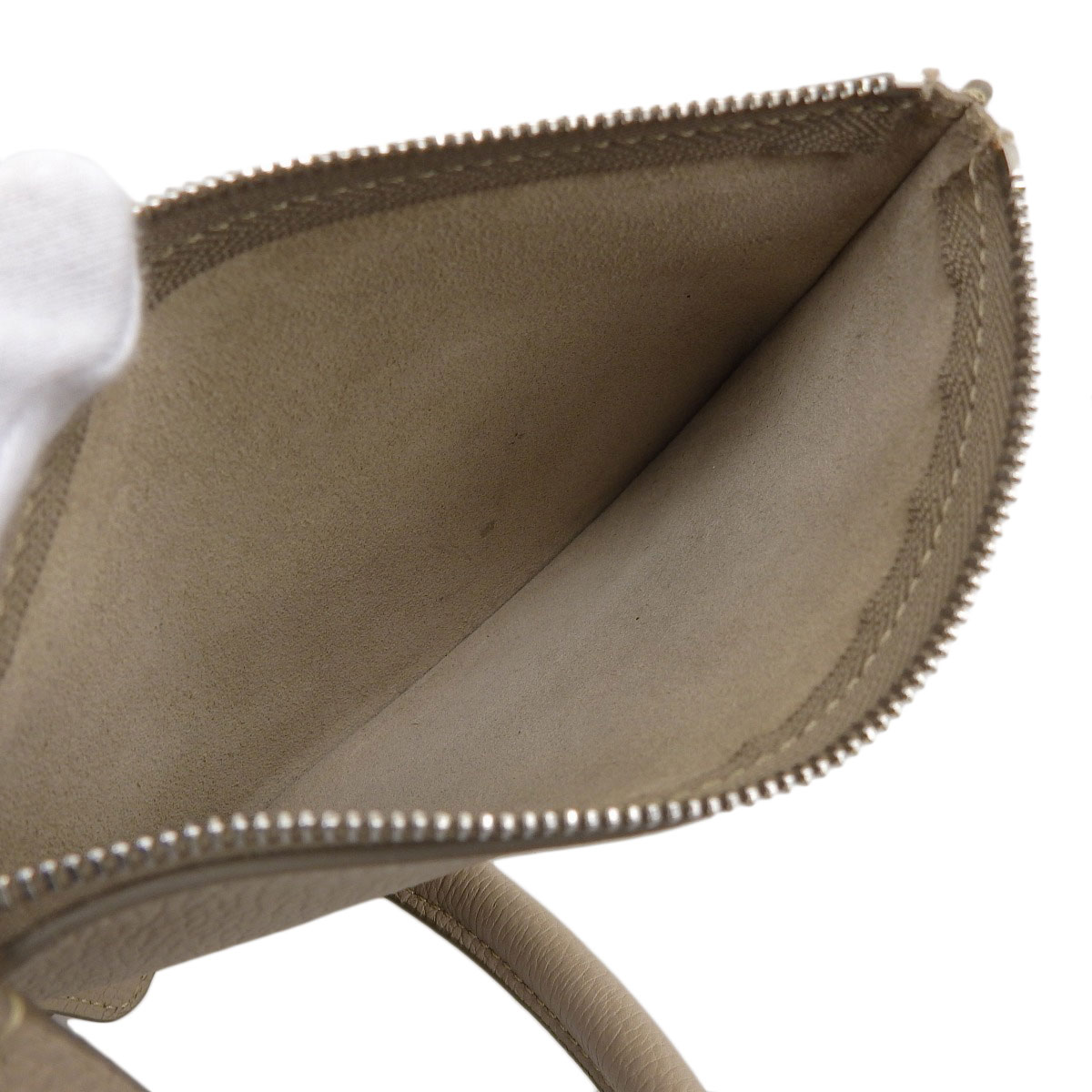 セリーヌ CELINE ビッグバッグバケット ハンドバッグ 型押しレザー ライトトープ レディース 8678