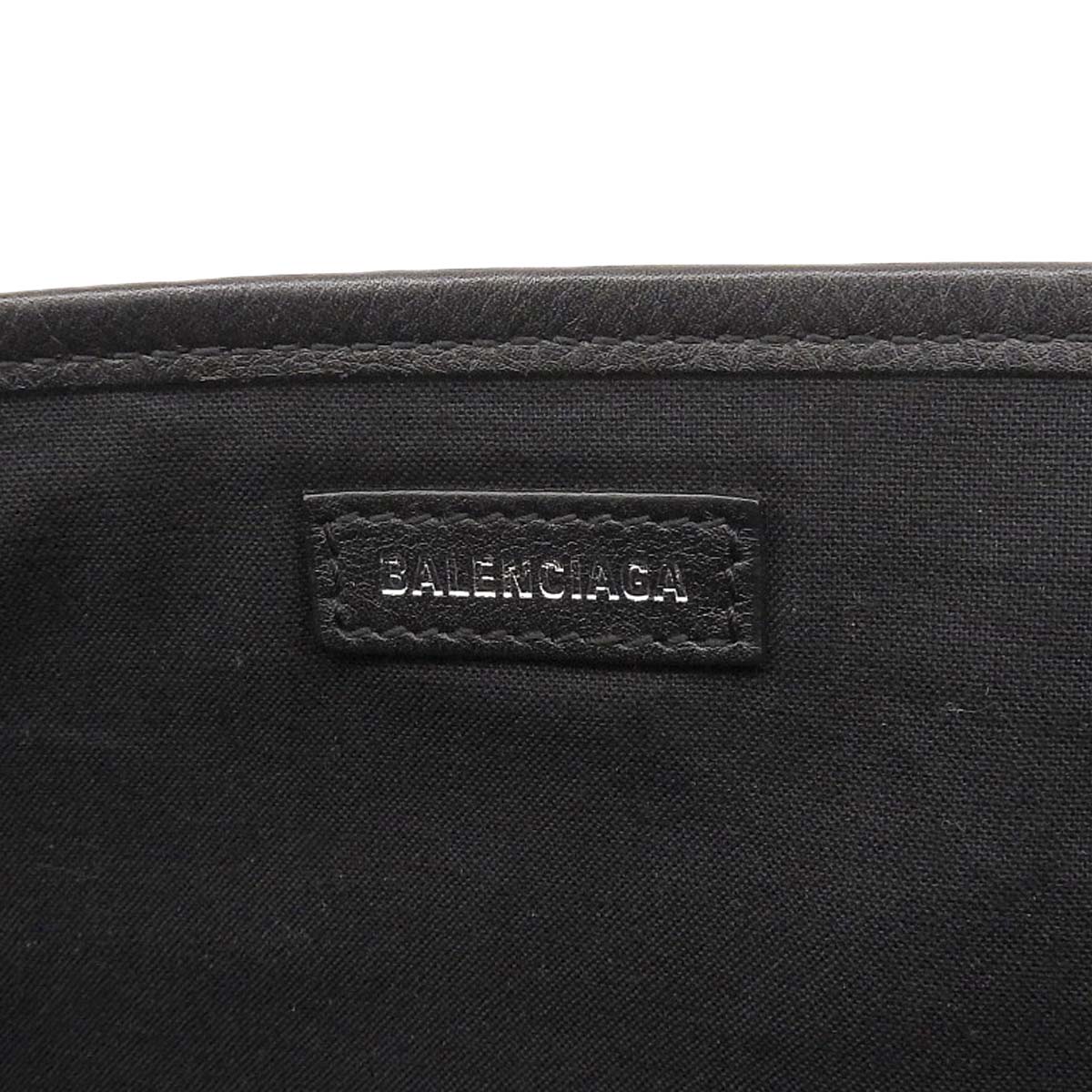 バレンシアガ BALENCIAGA ネイビーカバS トートバッグ ハンドバッグ パンチングロゴ レザー ブラック レディース 339933 4273