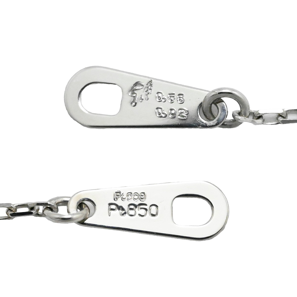 セイレーンアズール Sirena Azzurro Pt900/850 ダイヤ0.52ct 0.02ct ムーンネックレス レディース  3980