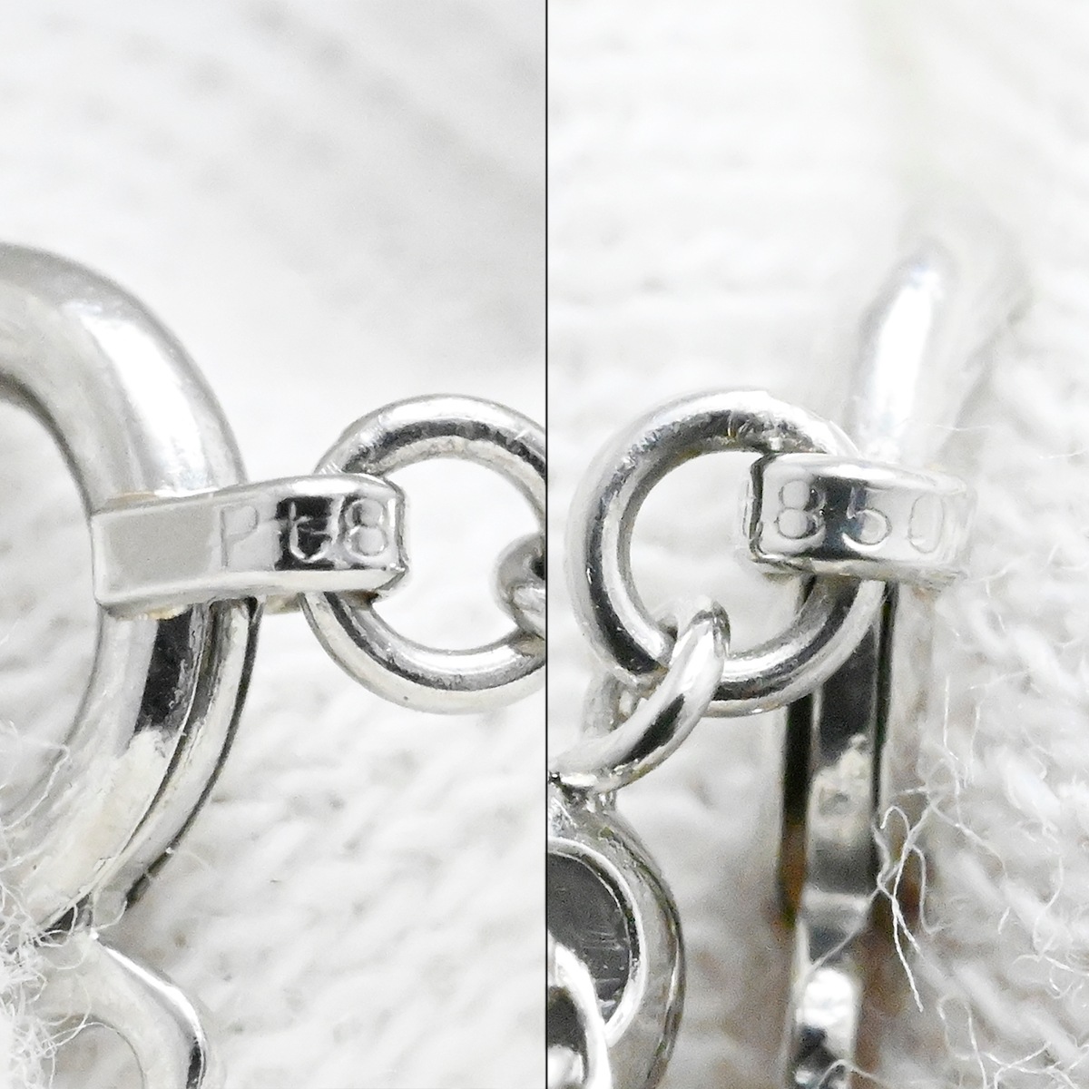 セイレーンアズール Sirena Azzurro Pt900/850 ダイヤ0.52ct 0.02ct ムーンネックレス レディース  3980