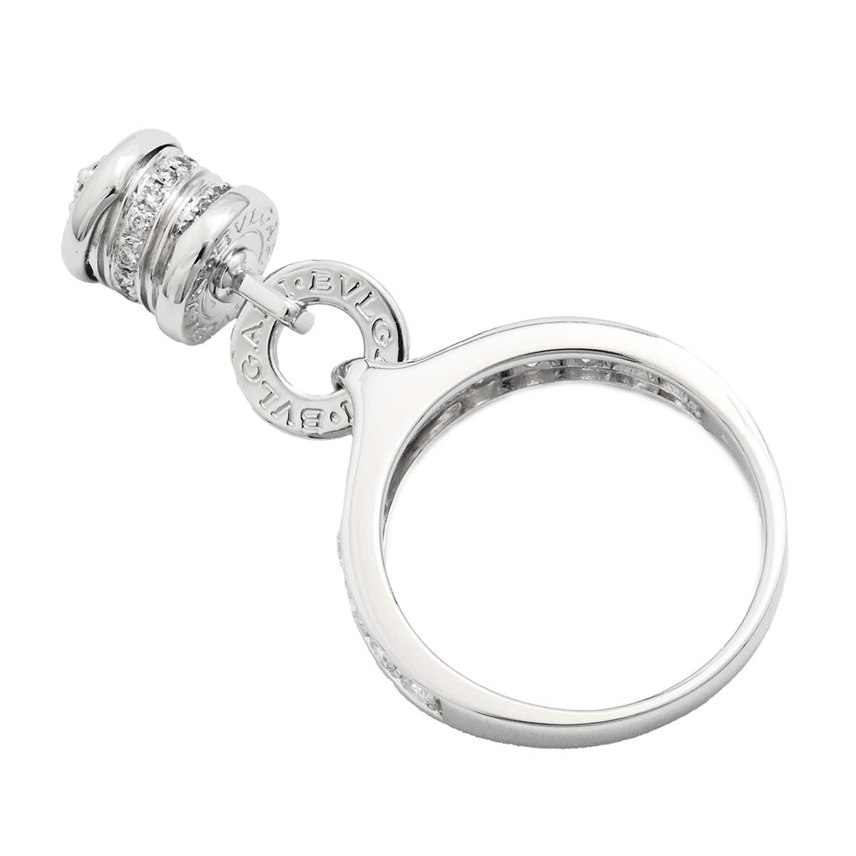ブルガリ BVLGARI 750WG ホワイトゴールド ダイヤ ビーゼロワン B-zero1 エレメント リング 12号 レディース  3575