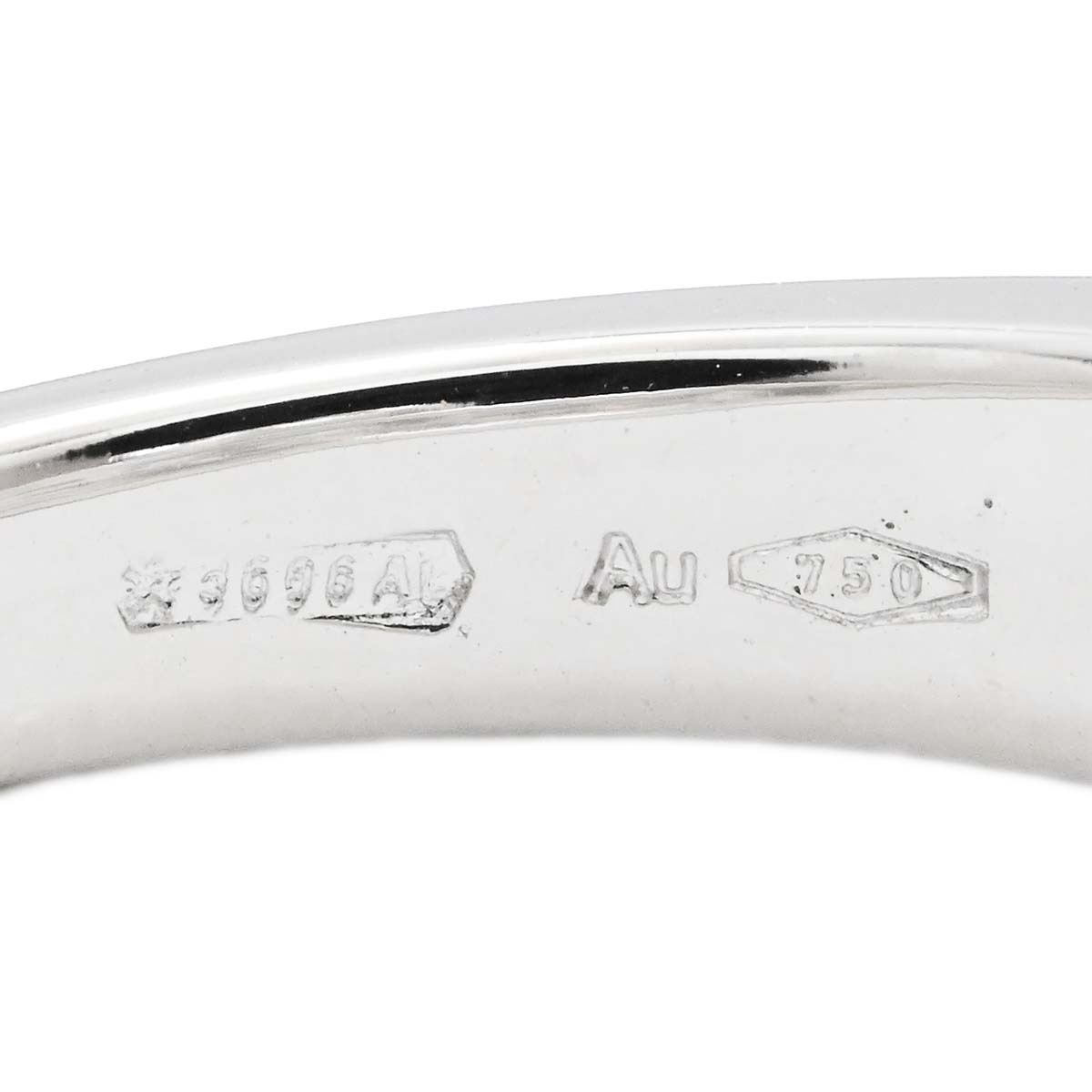ブルガリ BVLGARI 750WG ホワイトゴールド ダイヤ ビーゼロワン B-zero1 エレメント リング 12号 レディース  3575