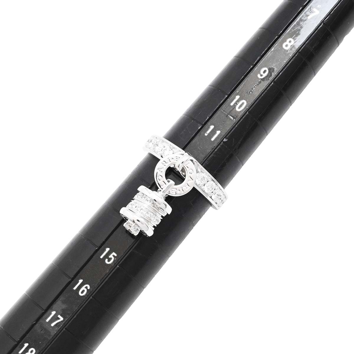 ブルガリ BVLGARI 750WG ホワイトゴールド ダイヤ ビーゼロワン B-zero1 エレメント リング 12号 レディース  3575