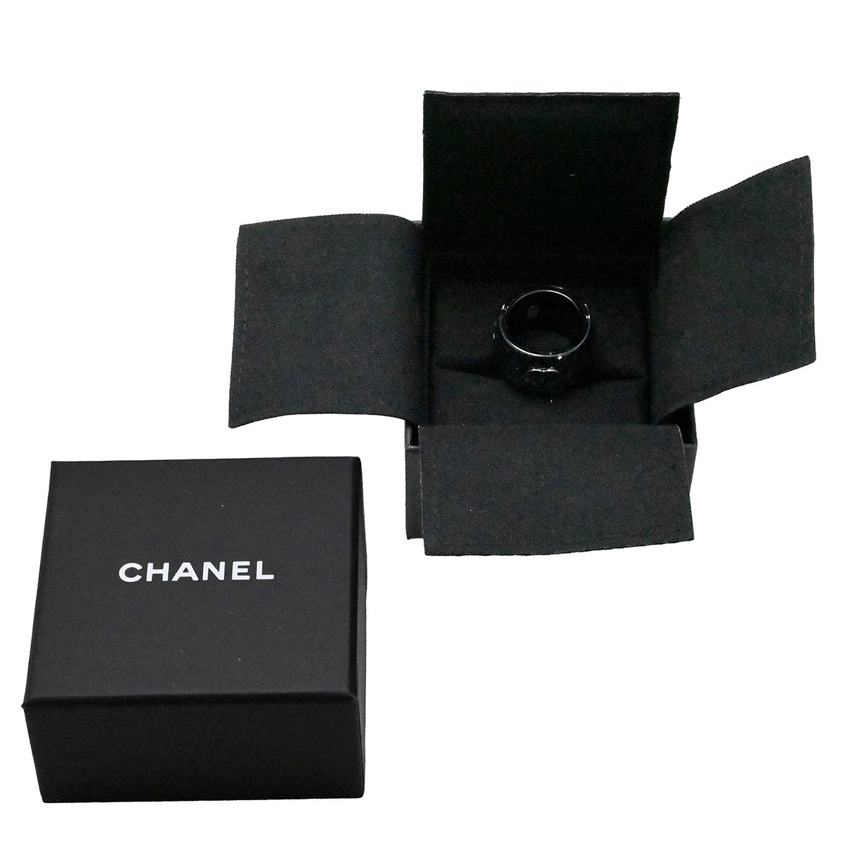 シャネル CHANEL 12A ココマーク プラスチック シルバーカラー リング 13号 レディース 3701