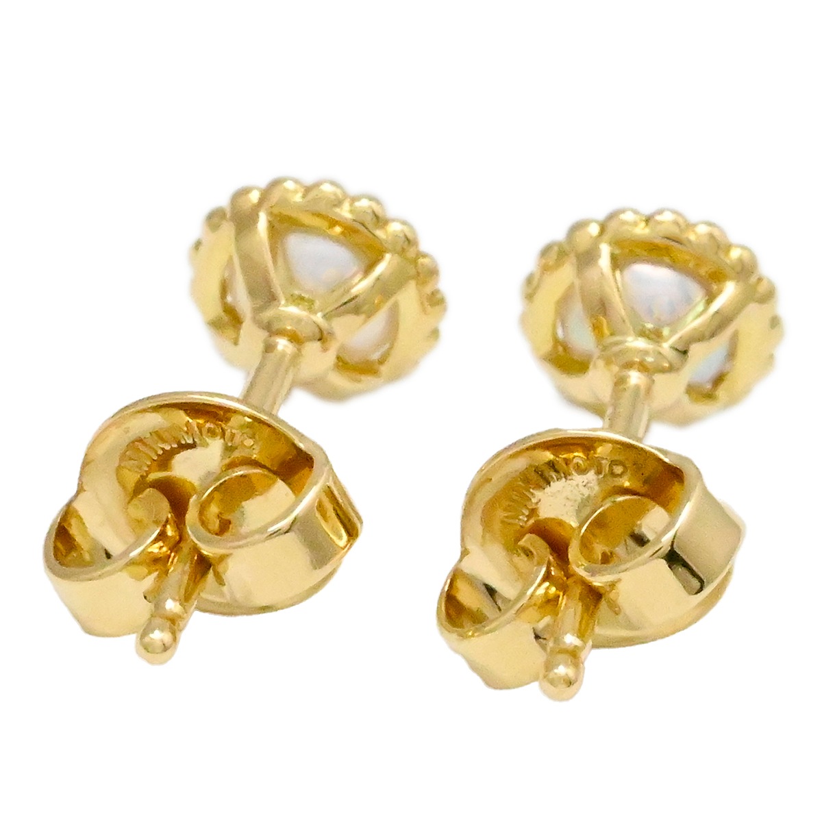 ミキモト MIKIMOTO K18YG イエローゴールド ベビーパール ピアス レディース  3981