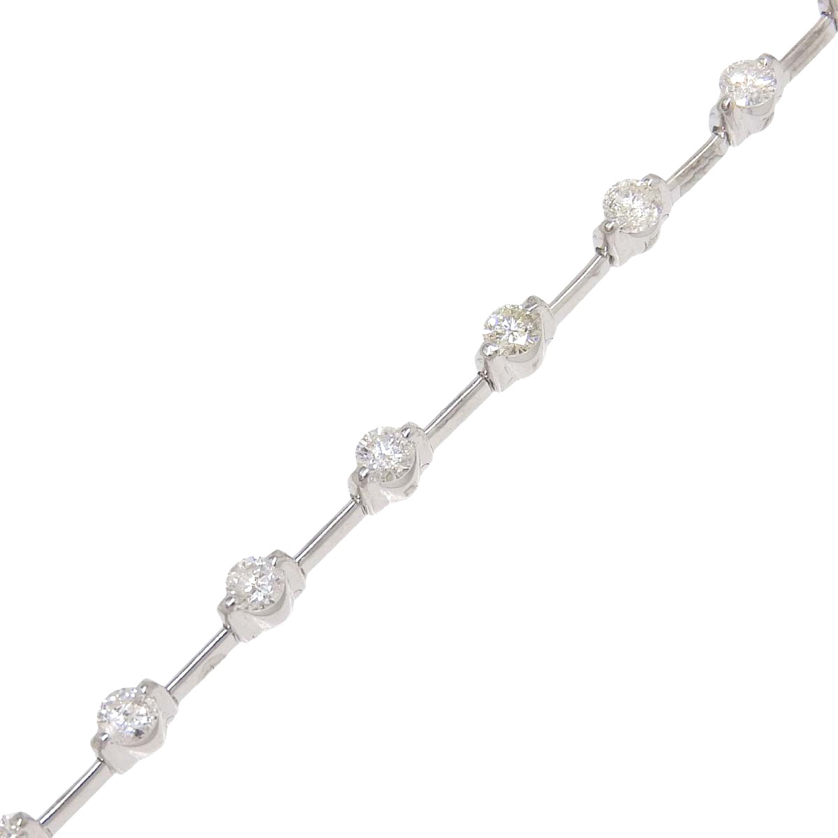 K18WG ホワイトゴールド ダイヤモンド 2.00ct 20連+2粒 ブレスレット レディース 4787