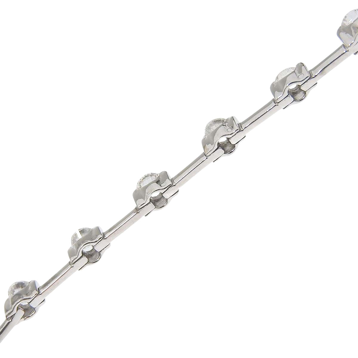 K18WG ホワイトゴールド ダイヤモンド 2.00ct 20連+2粒 ブレスレット レディース 4787