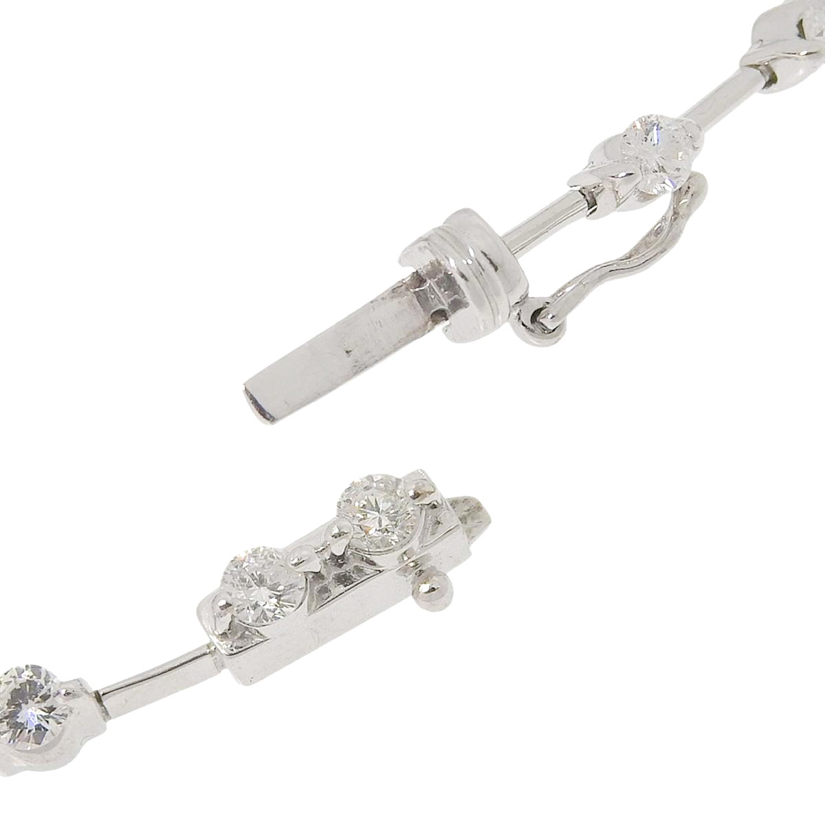 K18WG ホワイトゴールド ダイヤモンド 2.00ct 20連+2粒 ブレスレット レディース 4787