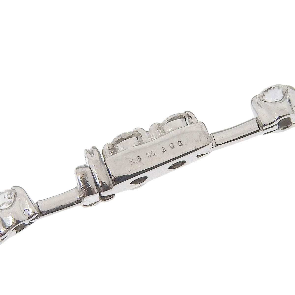 K18WG ホワイトゴールド ダイヤモンド 2.00ct 20連+2粒 ブレスレット レディース 4787