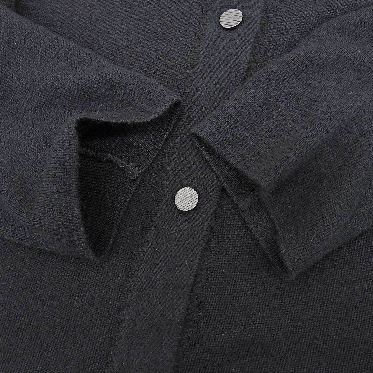 シャネル CHANEL カーディガン カシミヤ×シルク ブラック 38 レディース 4242