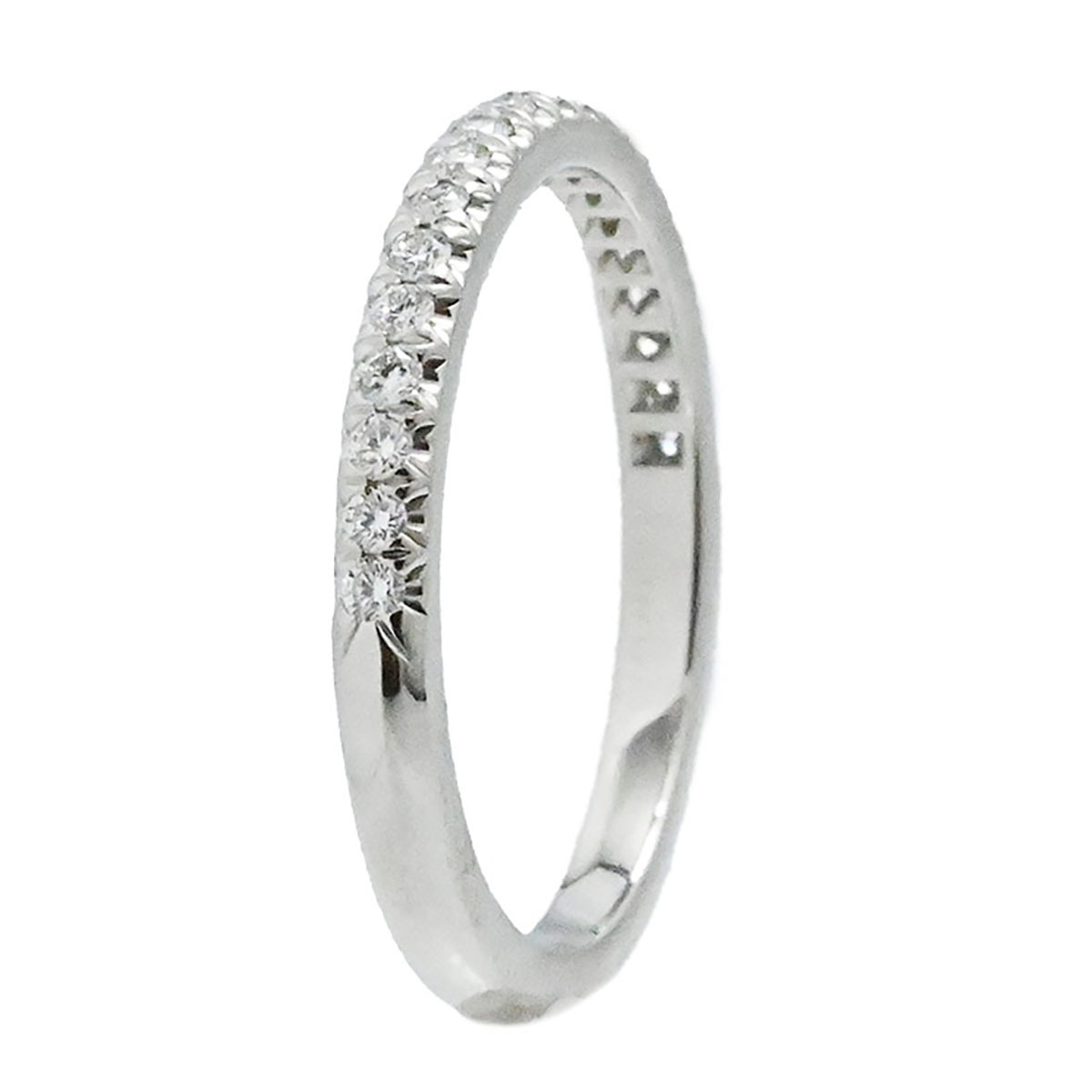 ティファニー TIFFANY & Co. Pt 950 プラチナソレストハーフダイヤ エタニティリング 9号 レディース  3641