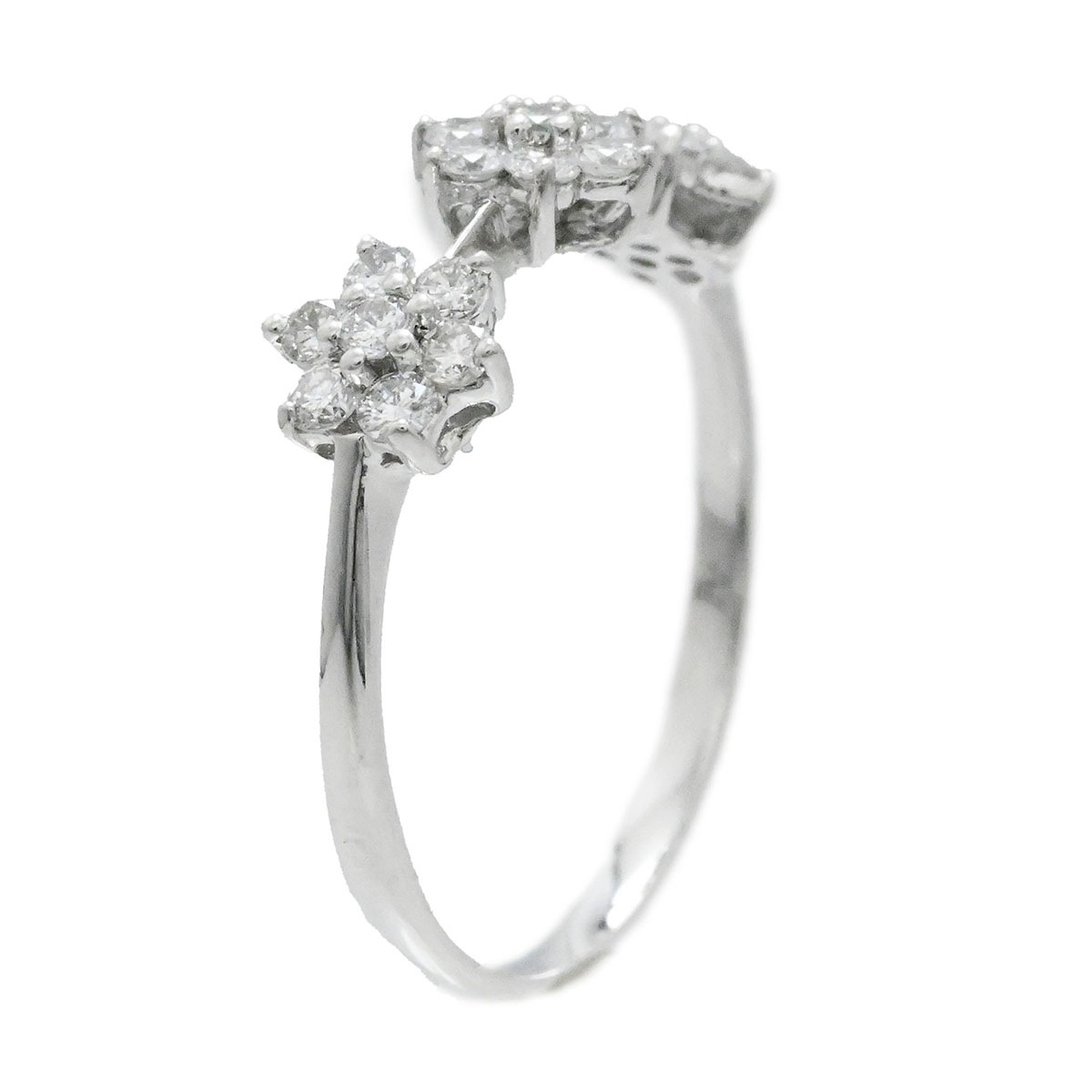 ポンテヴェキオ PONTE VECCHIO K18WG ホワイトゴールド ダイヤ0.43ct リング 12号 レディース  3693