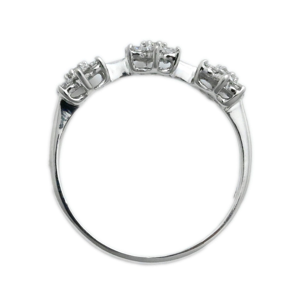 ポンテヴェキオ PONTE VECCHIO K18WG ホワイトゴールド ダイヤ0.43ct リング 12号 レディース  3693