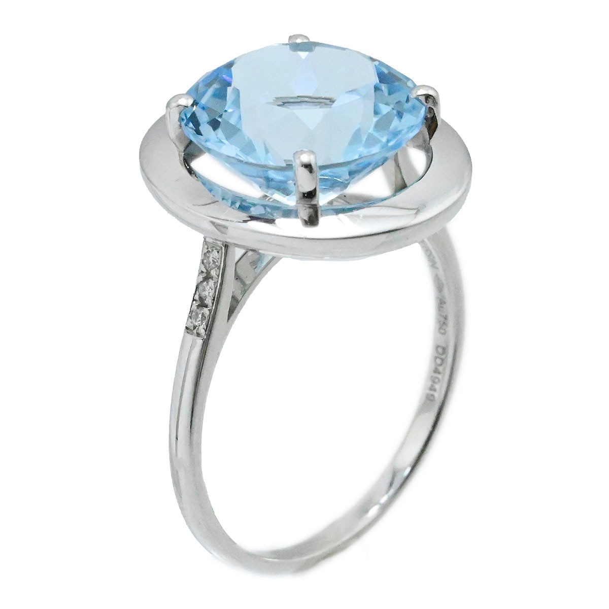 モーブッサン MAUBOUSSIN　ヴレモントア 750WG ダイヤ ホワイトゴールド トパーズ リング サイズ13.5号 レディース  3776