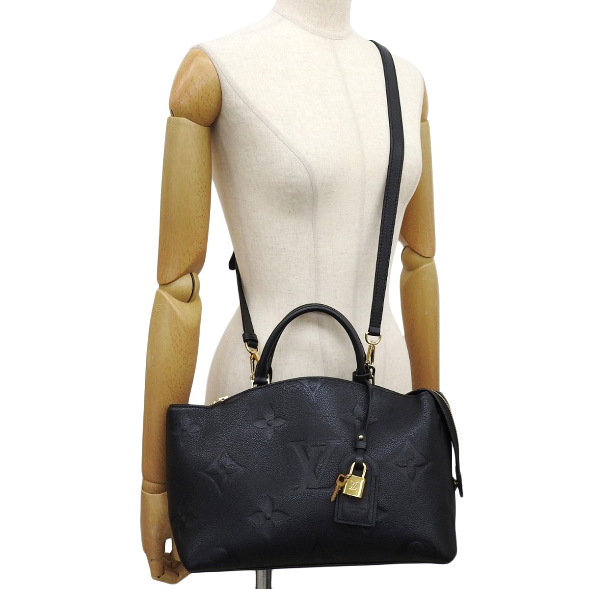 ルイヴィトン LOUIS VUITTON モノグラムアンプラント プティパレPM 2WAY ハンドバッグ ショルダー 斜め掛け 黒/ボルドー レディース M58916 4662