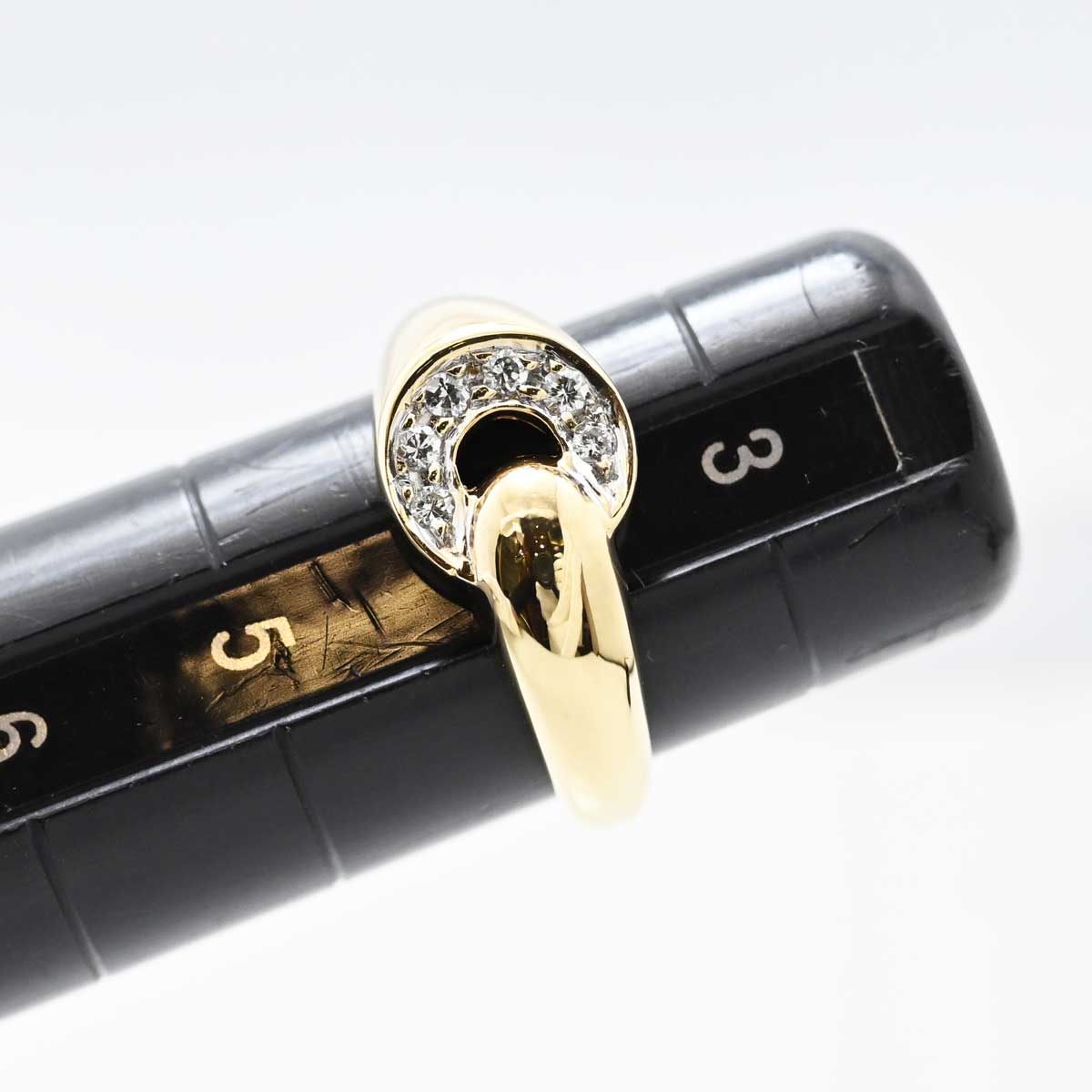 ポンテヴェキオ PONTE VECCHIO K18YG ダイヤ0.07ct ピンキーリング 4号  3324