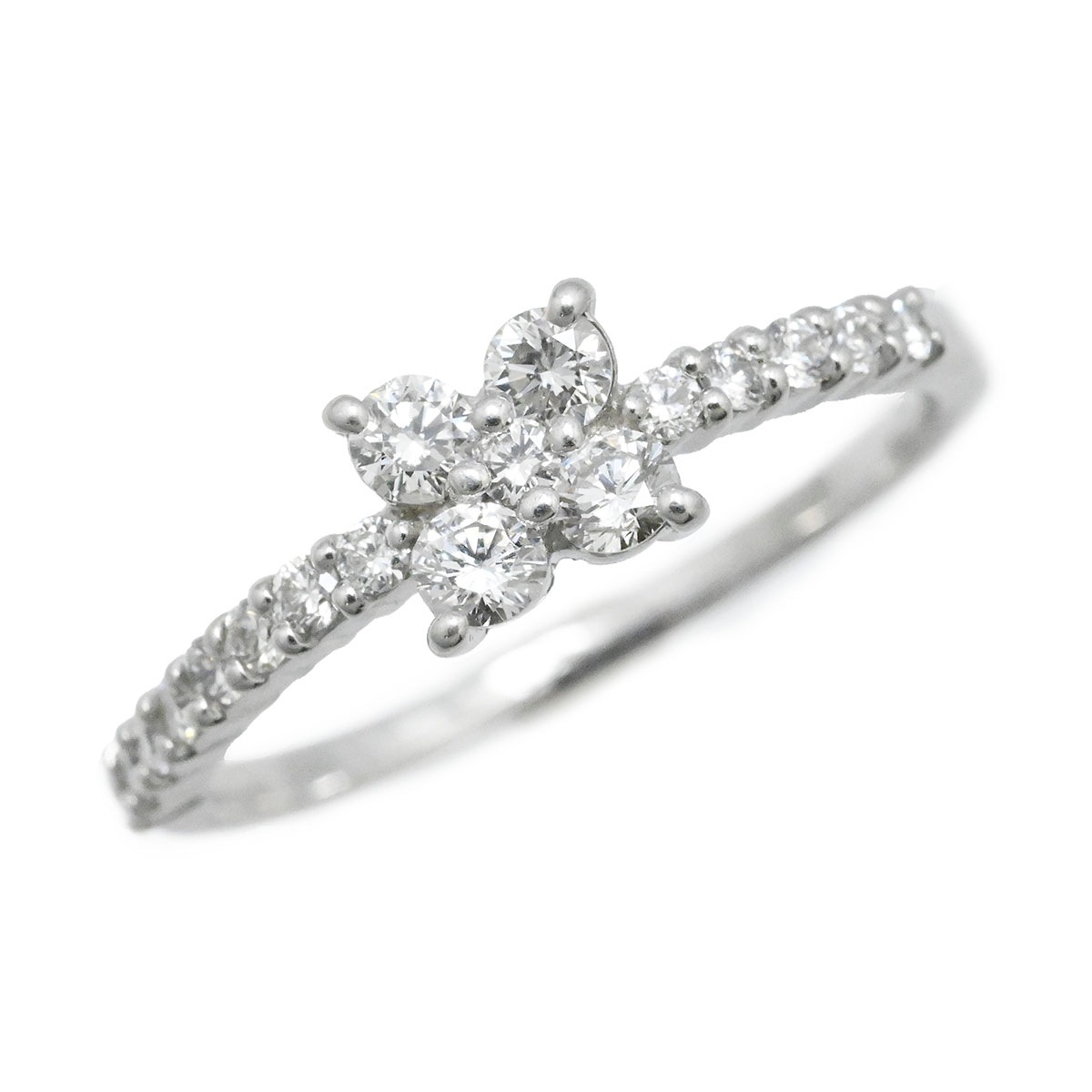 ポンテヴェキオ PONTE VECCHIO K18WG ホワイトゴールド ダイヤ0.39ct リング 11号 レディース  3694