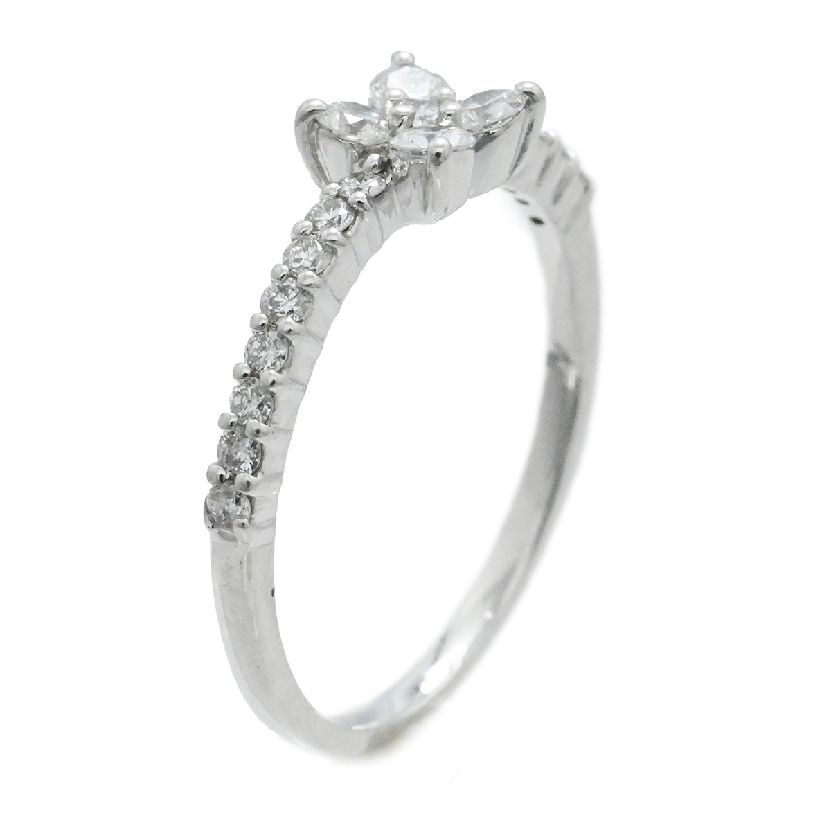 ポンテヴェキオ PONTE VECCHIO K18WG ホワイトゴールド ダイヤ0.39ct リング 11号 レディース  3694