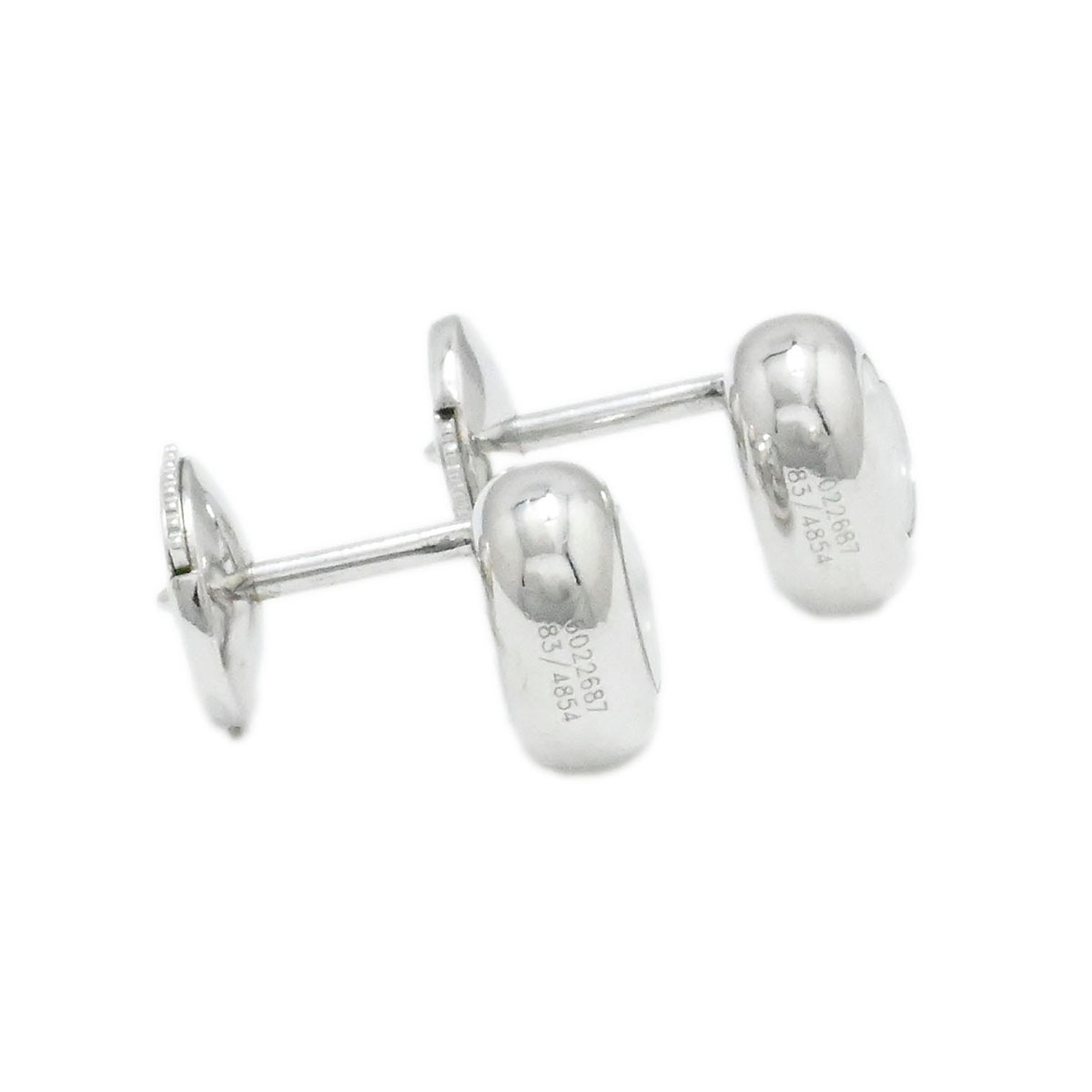 ショパール CHOPARD 750WG ホワイトゴールド ハッピーダイヤモンド ダイヤ1P ハート ピアス レディース  3777