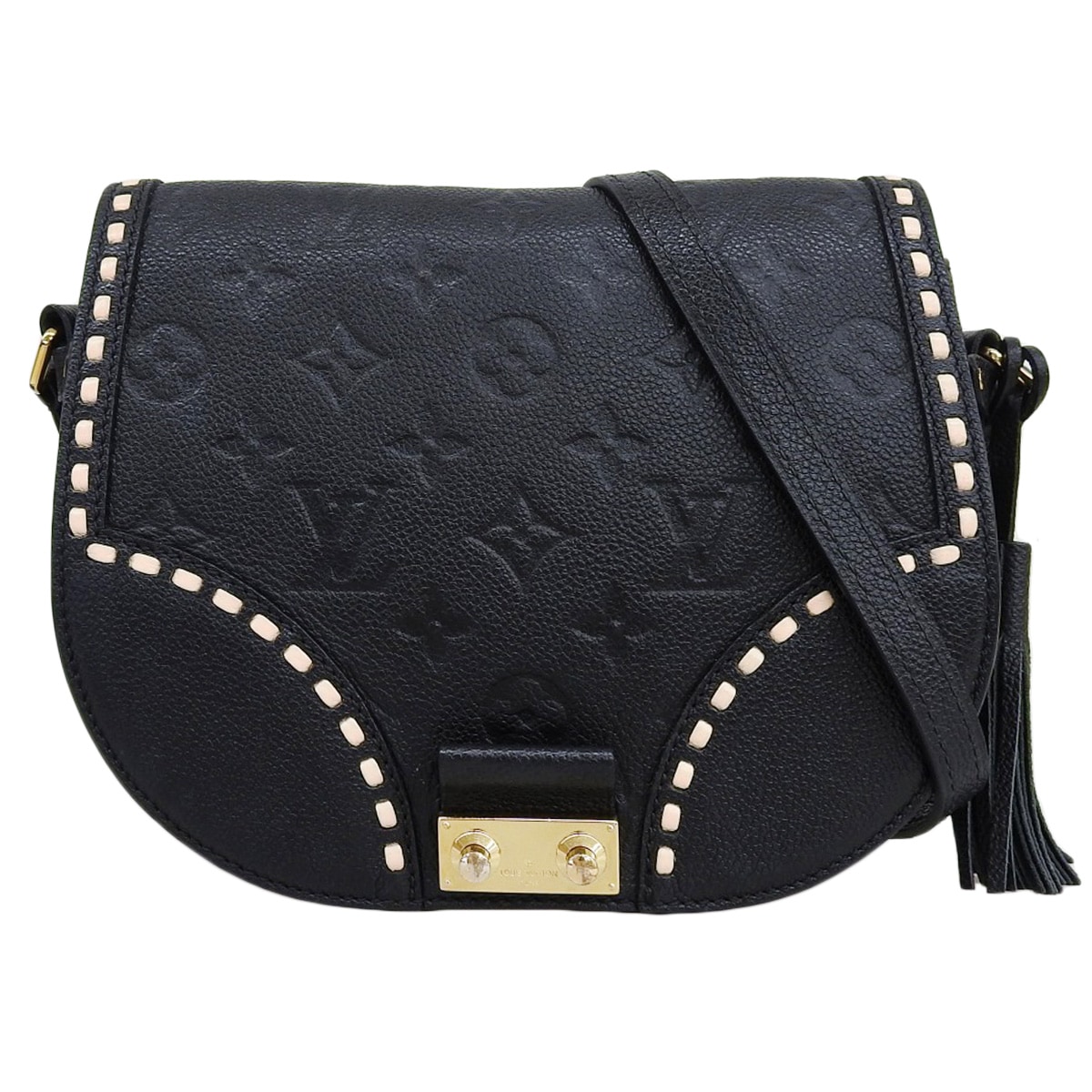 ルイヴィトン LOUIS VUITTON モノグラムアンプラント ジュノ ショルダーバッグ 斜め掛け フリンジ ブラック レディース M43143 4663