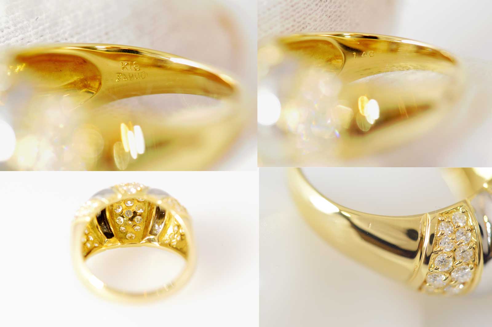 ジュエリー ノンブランド Ｋ18ＹＧ PT900 イエローゴールド プラチナ ダイヤ1.40ct リング16号 ノンブランドジュエリー 6568