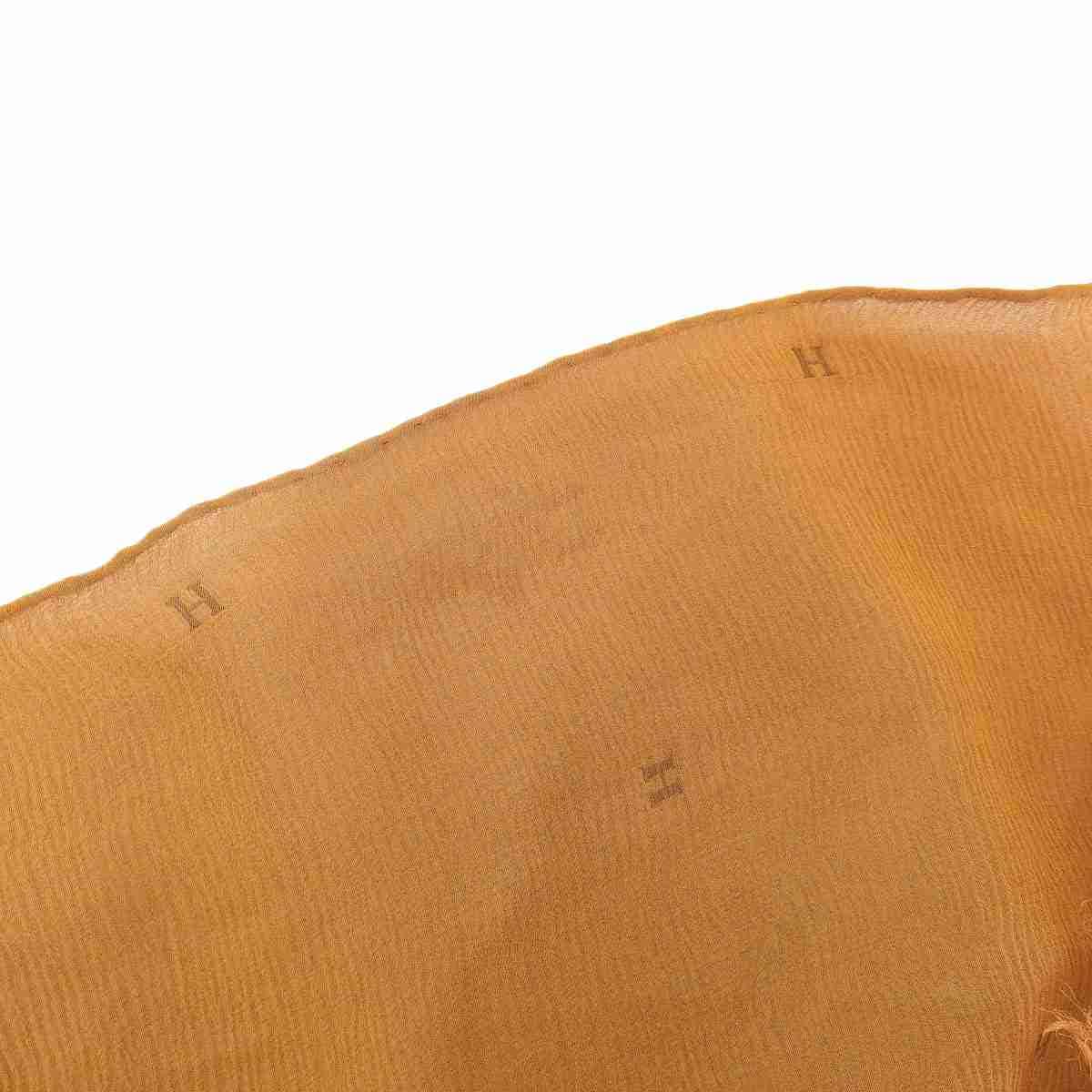 エルメス Hermes Hロゴ ストール シルク ブラウン系 レディース