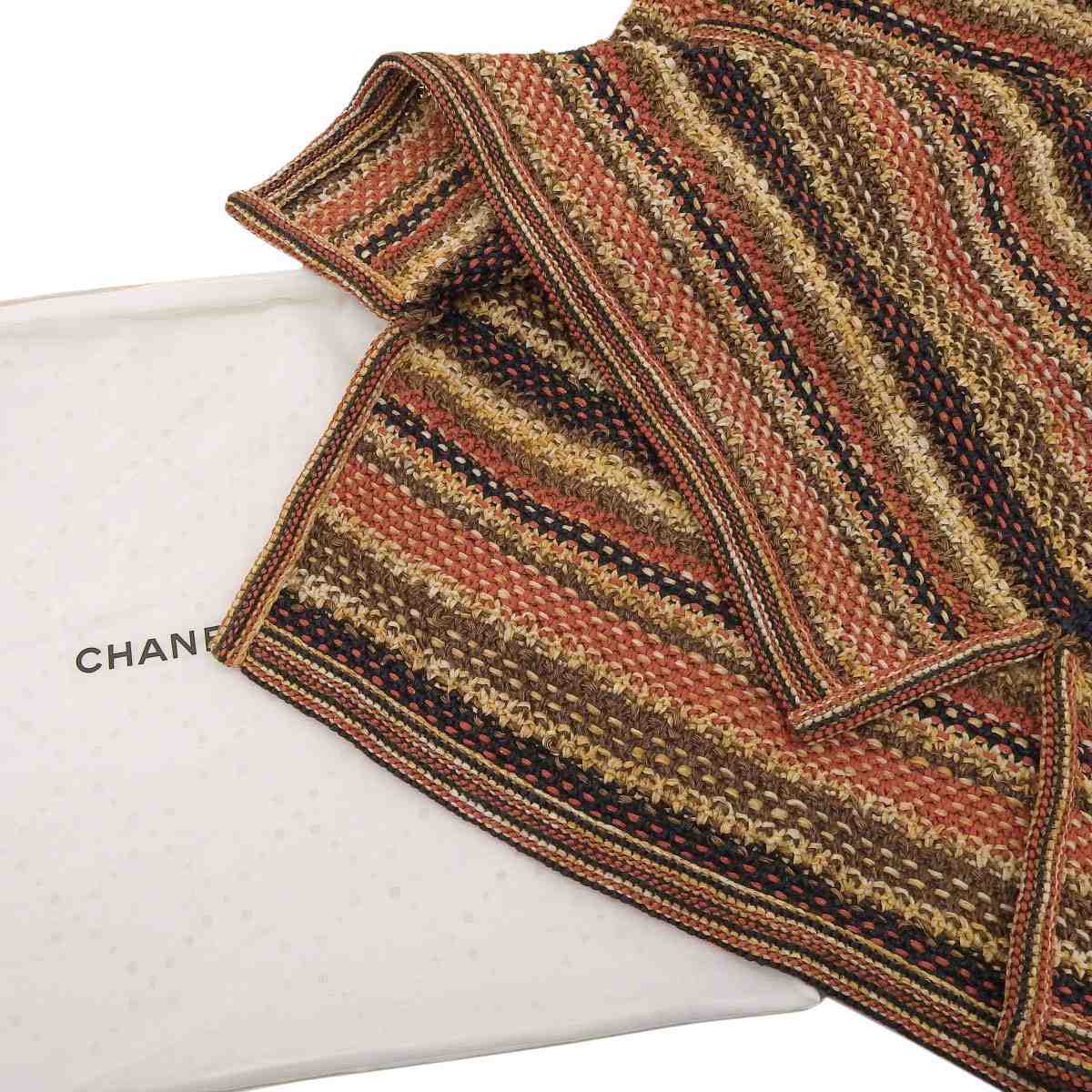 シャネル CHANEL ココマーク ニットワンピース フクロウボタン ブラウン系 38 18C 8842