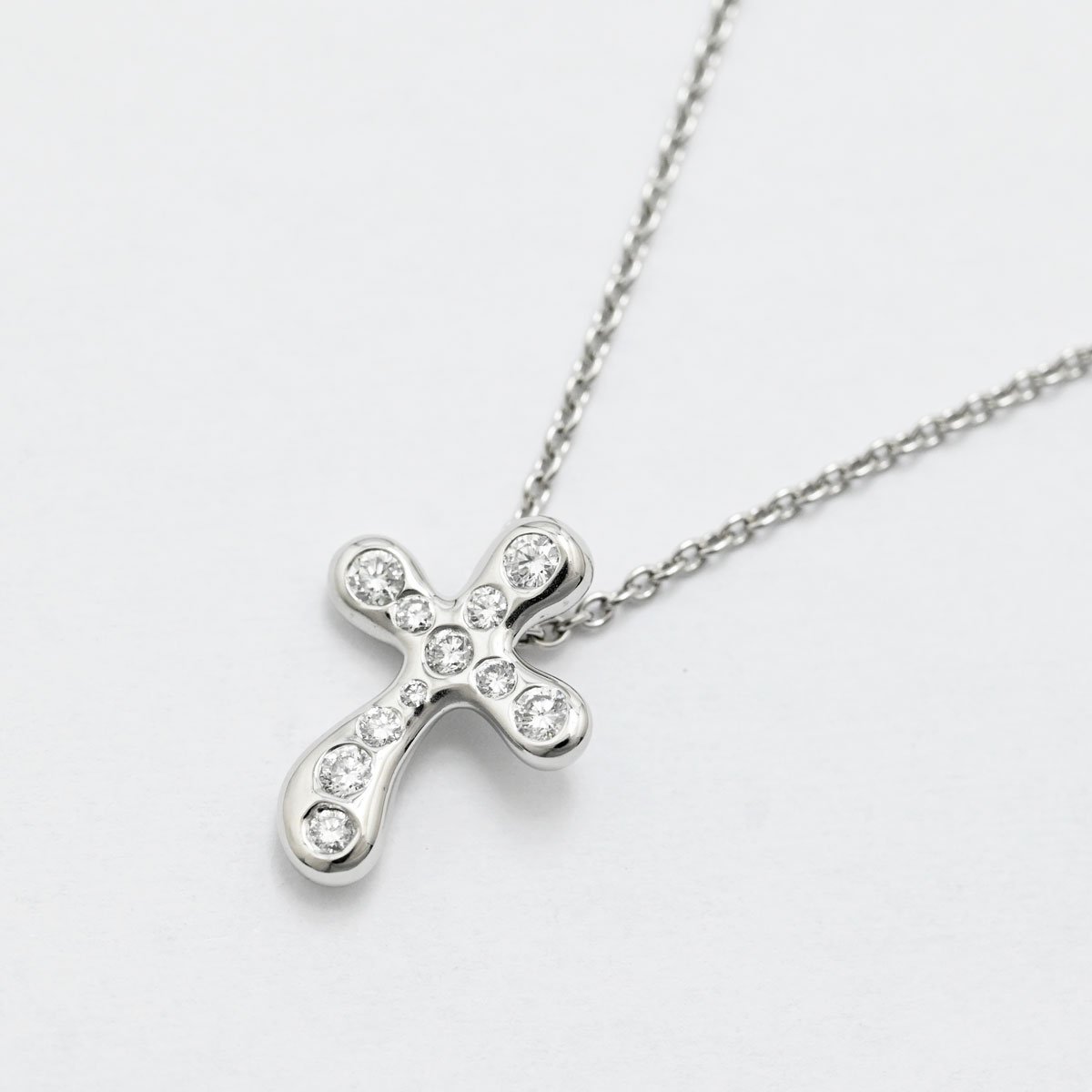 ティファニー TIFFANY & Co. PT950 プラチナ ダイヤ エルサペレッティ クロスネックレス  3405