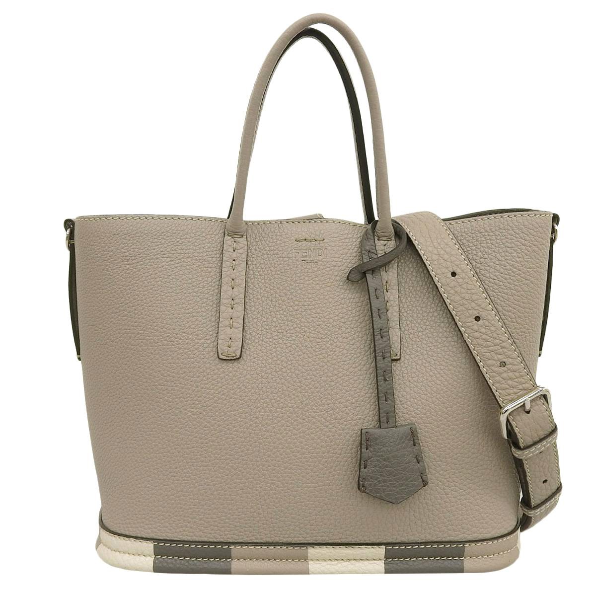フェンディ FENDI セレリア 2WAYショルダーバッグ レザー グレージュ レディース 8BH349 4244