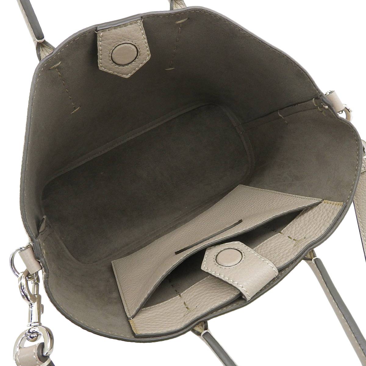 フェンディ FENDI セレリア 2WAYショルダーバッグ レザー グレージュ レディース 8BH349 4244